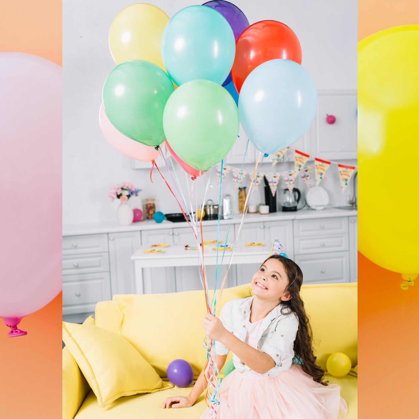 Giant Rainbow Party Balloons