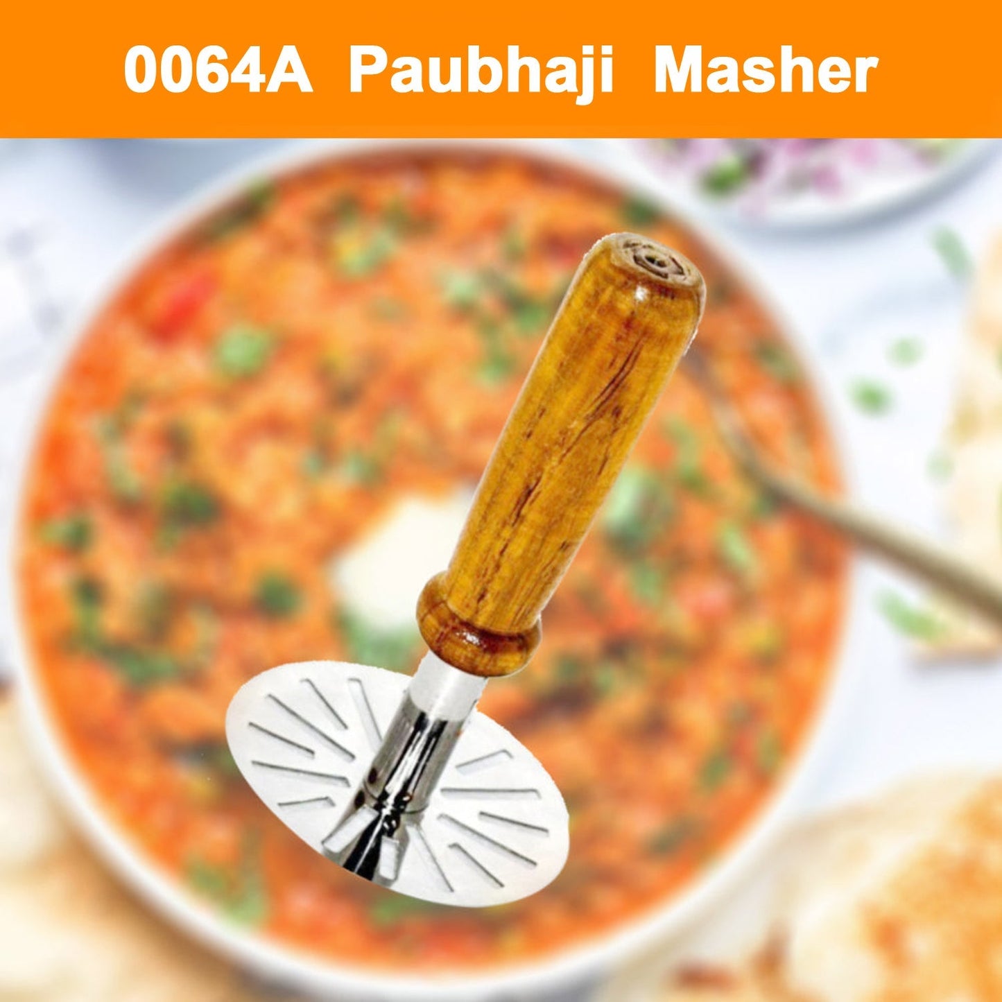 Wooden Paubhaji Masher