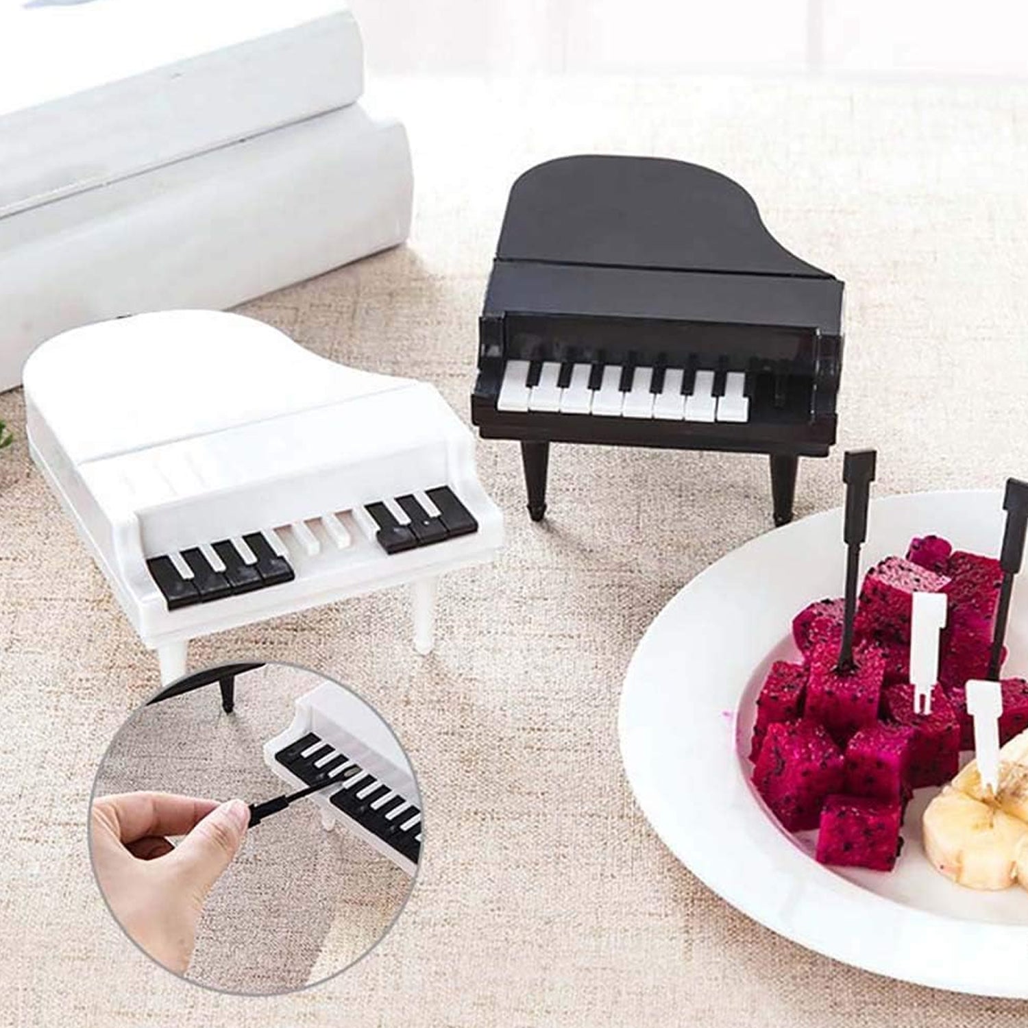 Creative Piano Fruit Forks Set (10pcs)