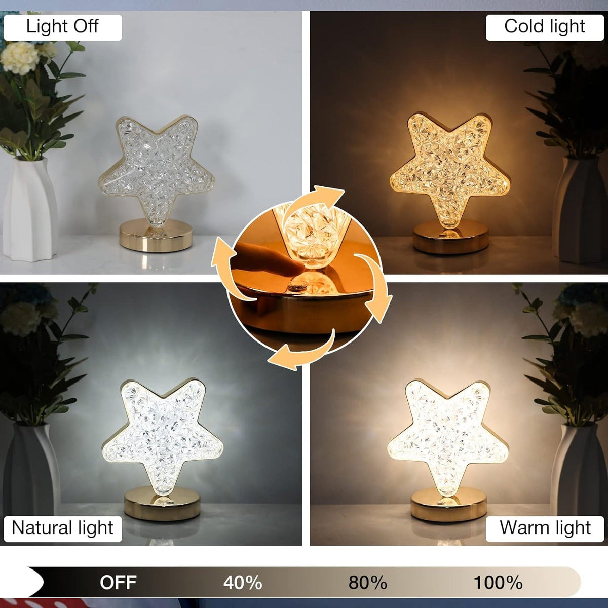 Crystal Diamond Lamp Cordless