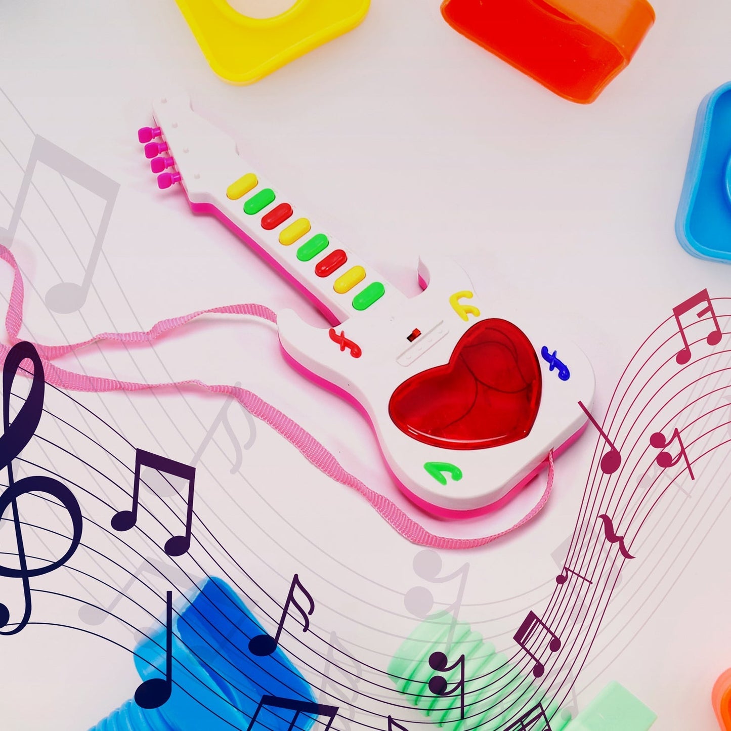Battery Operated Musical Instruments Mini Guitar