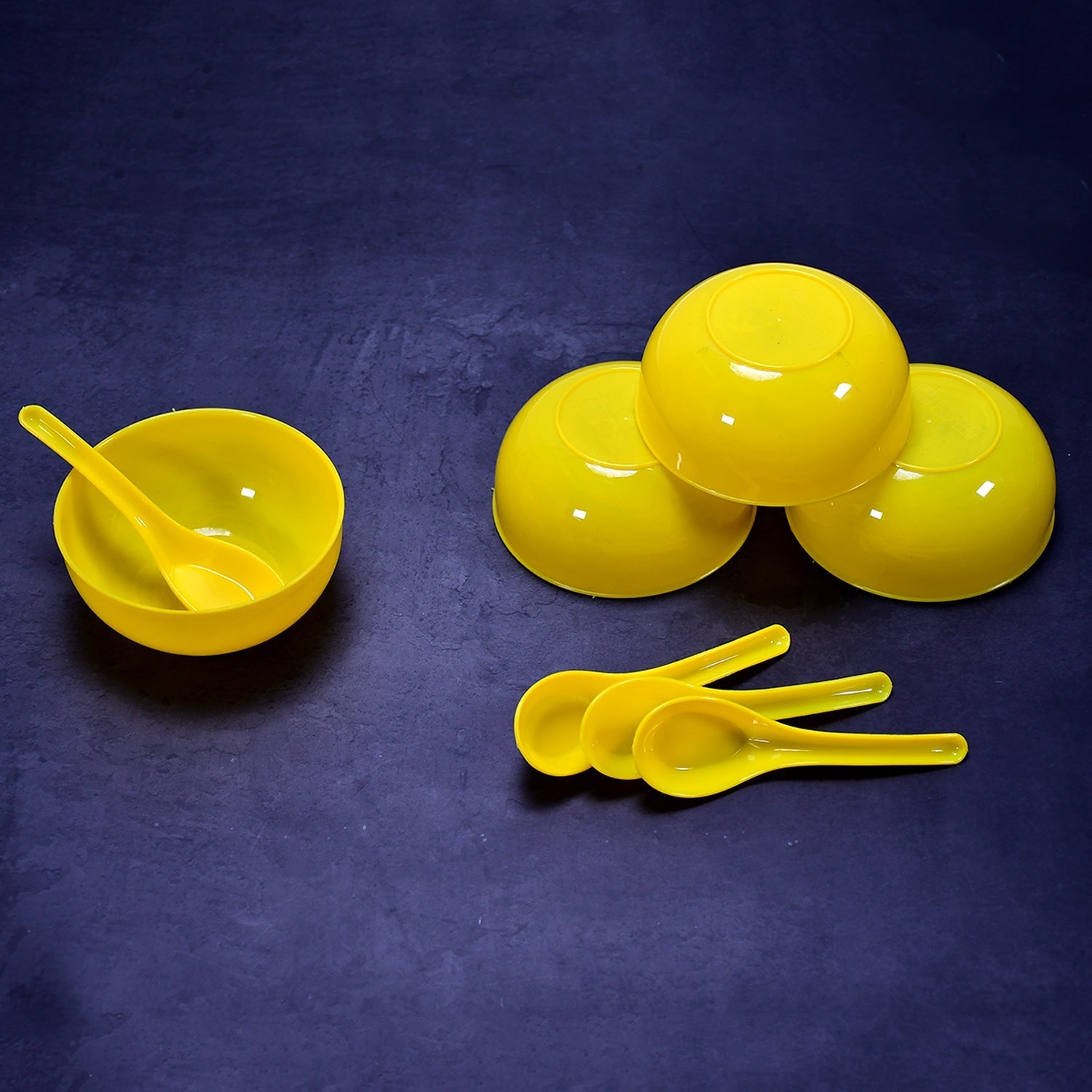 Plastic Soup Bowl and Spoon Set