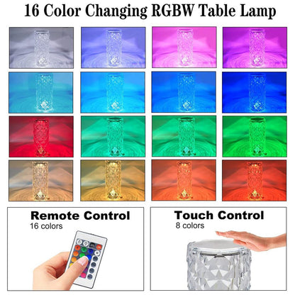 Crystal Rose Lamp