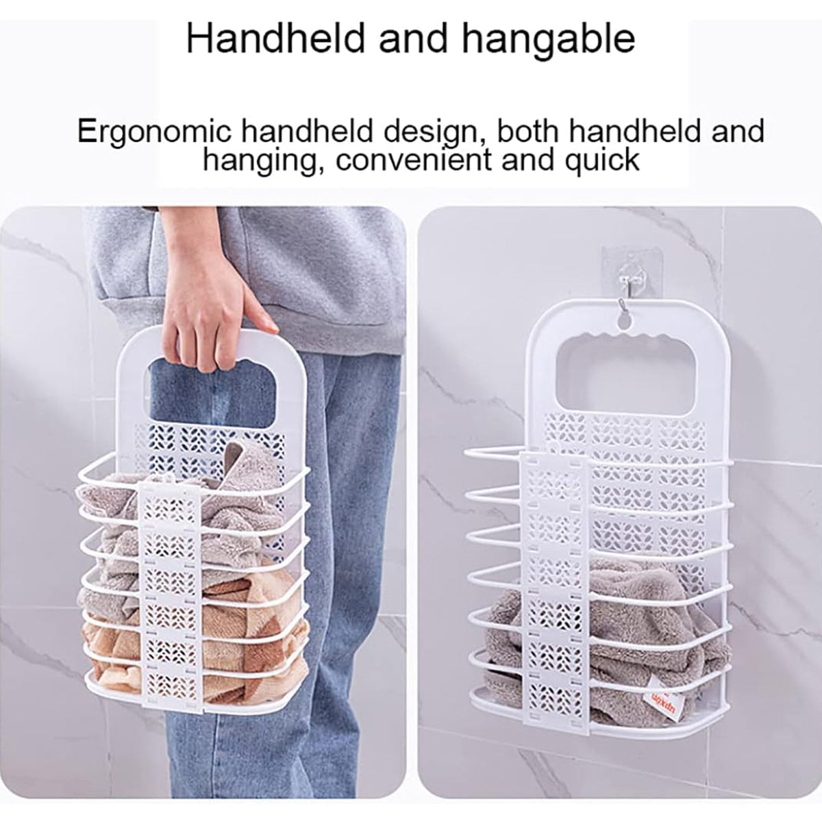 Wall-Mounted Collapsible Laundry Basket