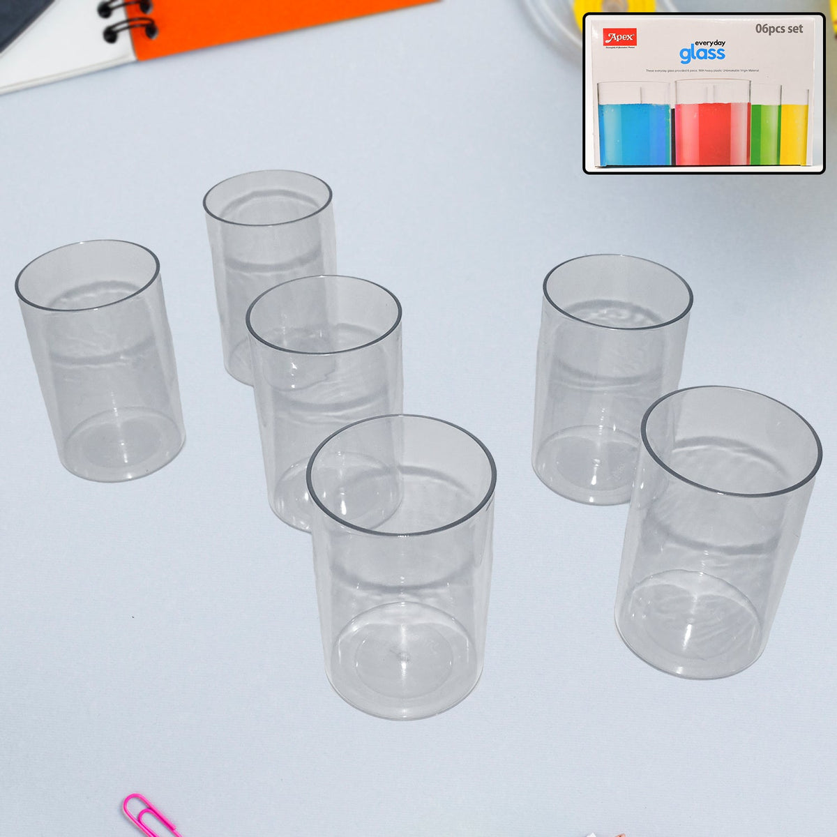 Everyday 6-Piece Plastic Glass Set