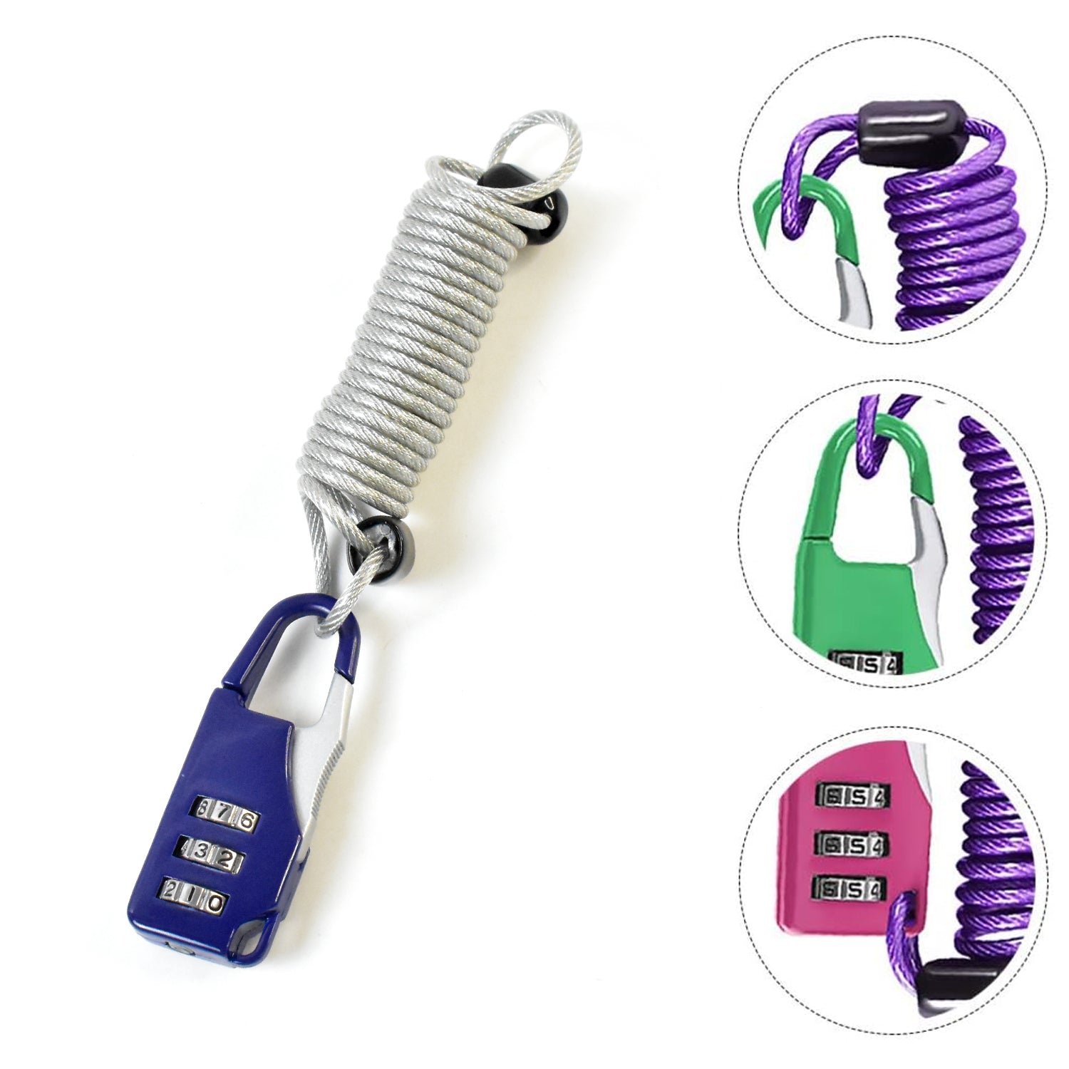 Keyless Cable Combination Lock