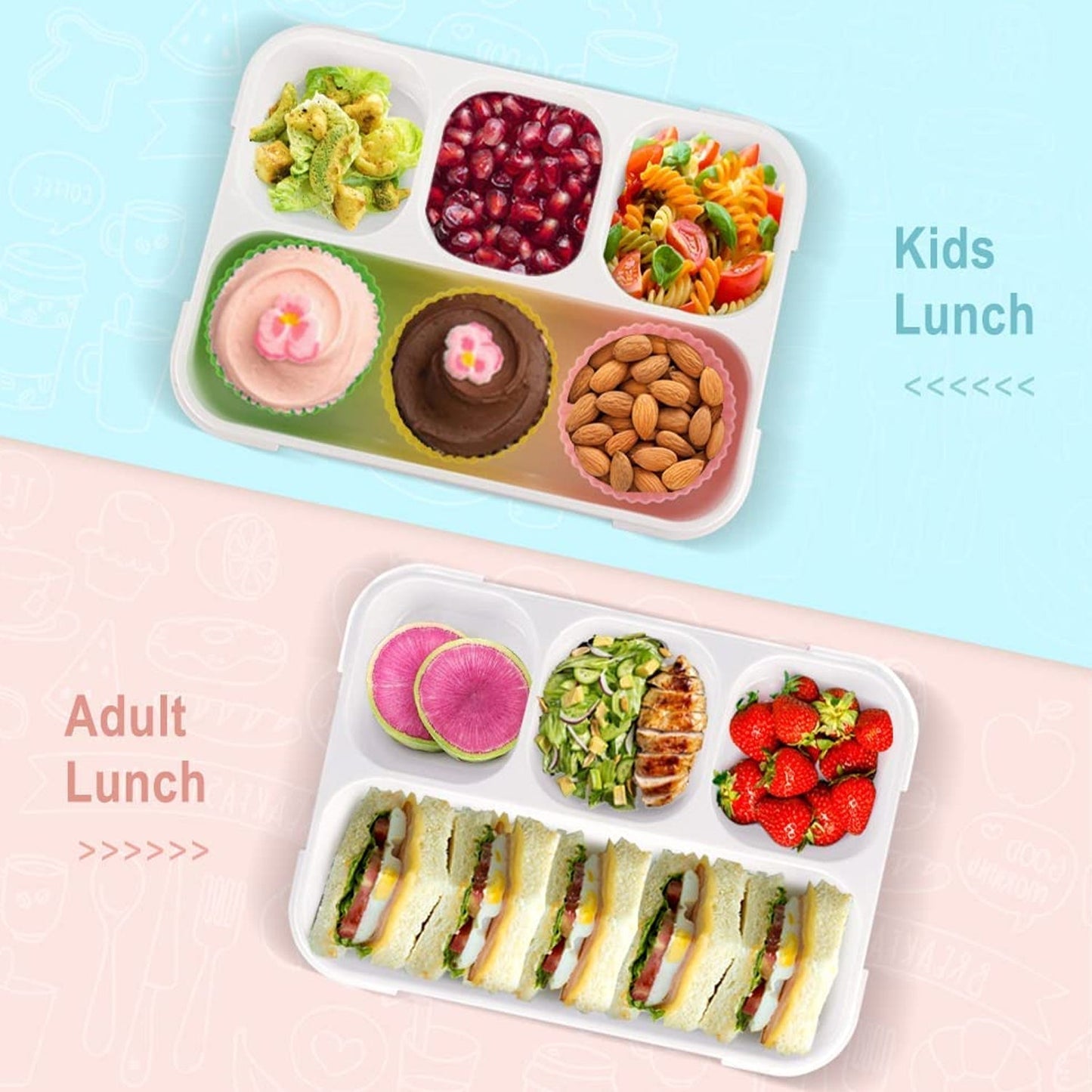 4 Compartment Leak-Proof Lunch Box