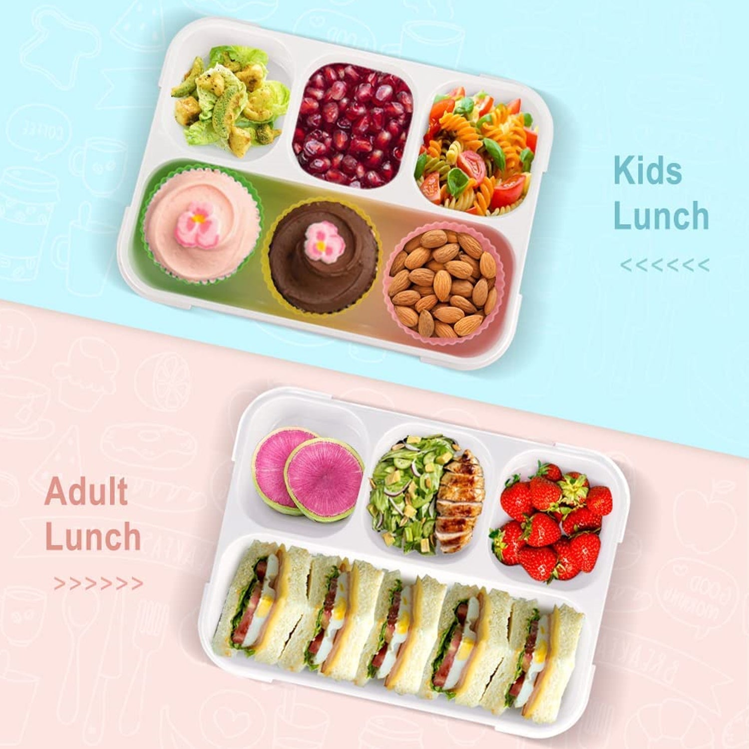4 Compartment Leak-Proof Lunch Box