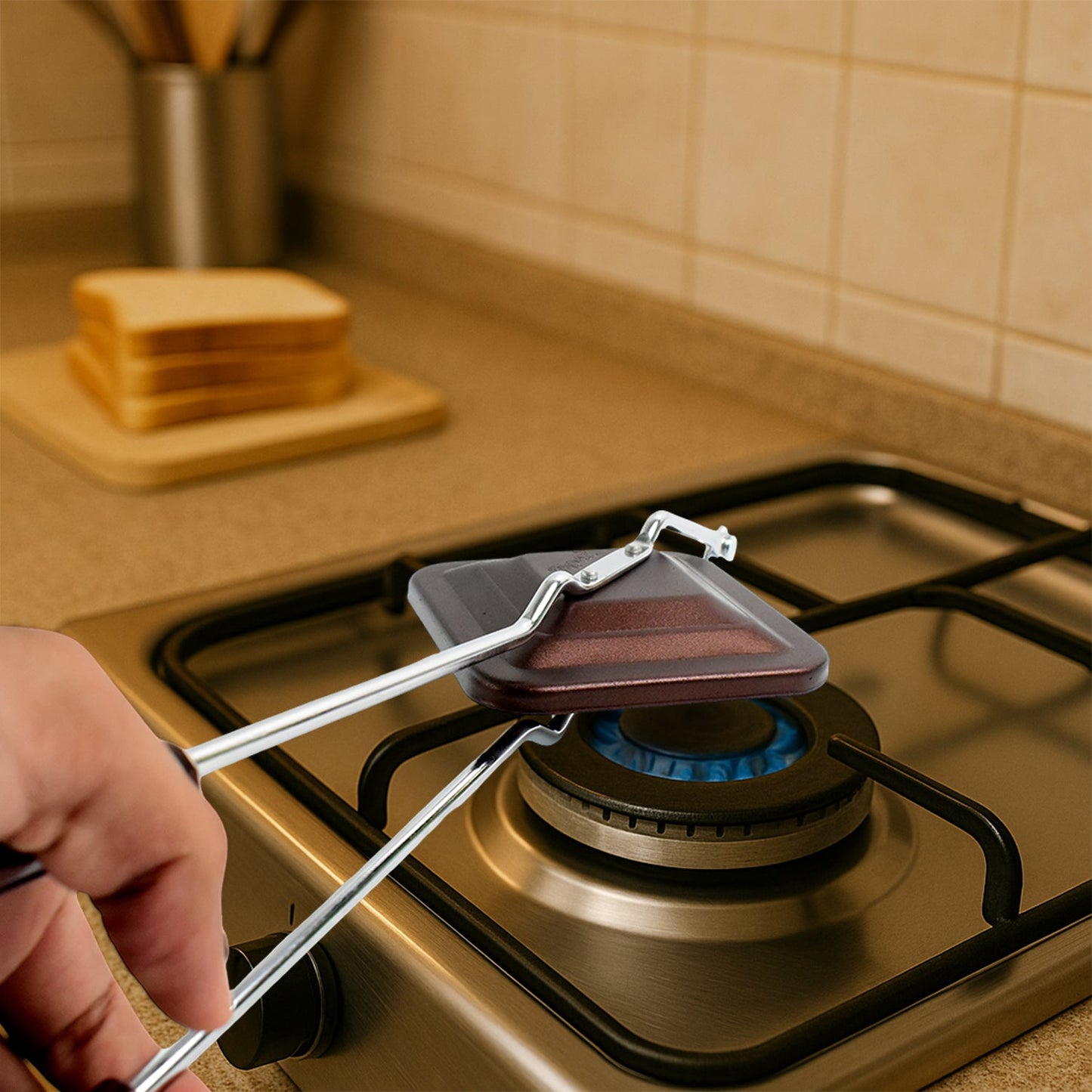 Flame-Based Sandwich Toaster