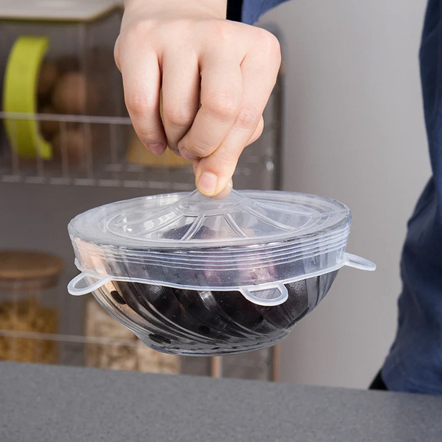 Silicone Food Cover Stretch Lids – 6 Pcs