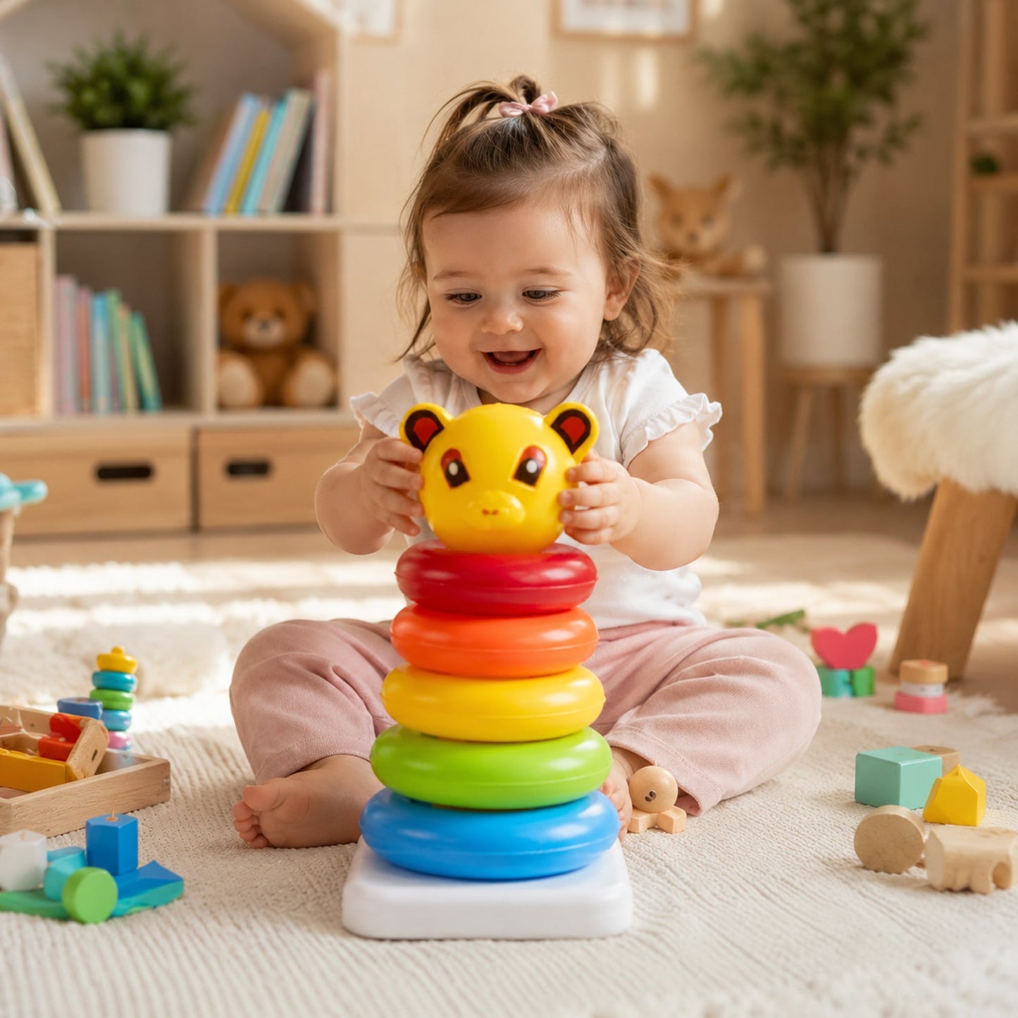 Teddy Stacking Ring Toy