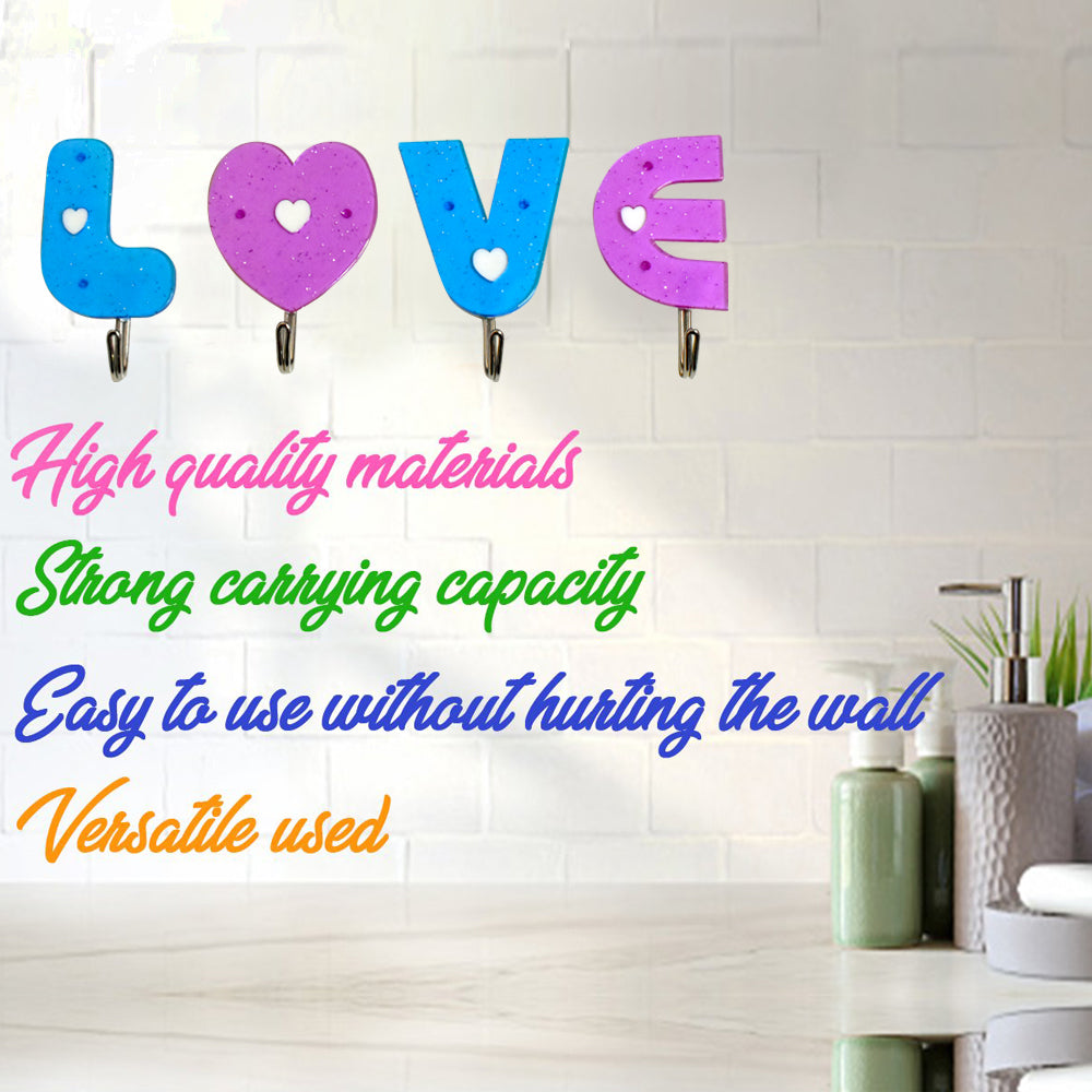 Love Shape Self Adhesive Hooks