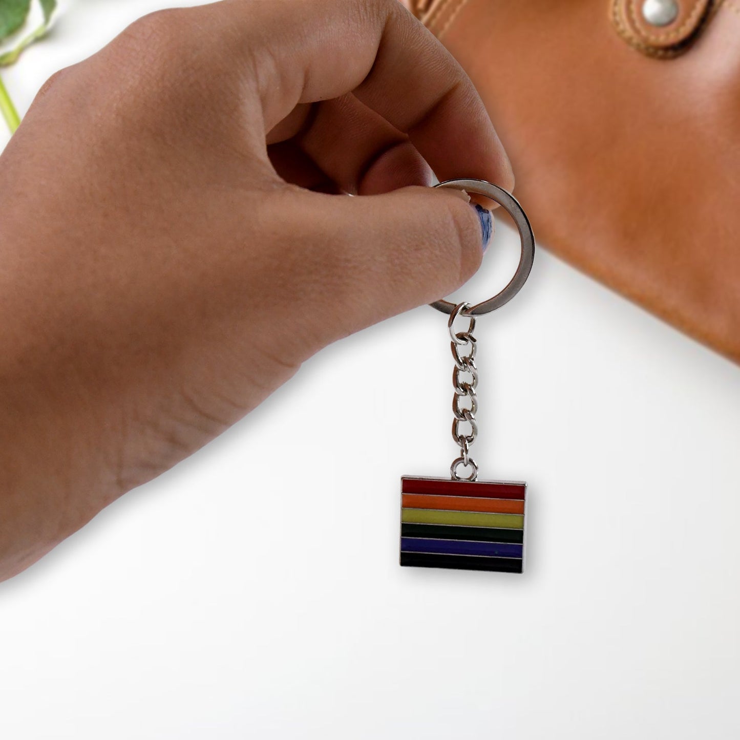 Rainbow Metal Keychain