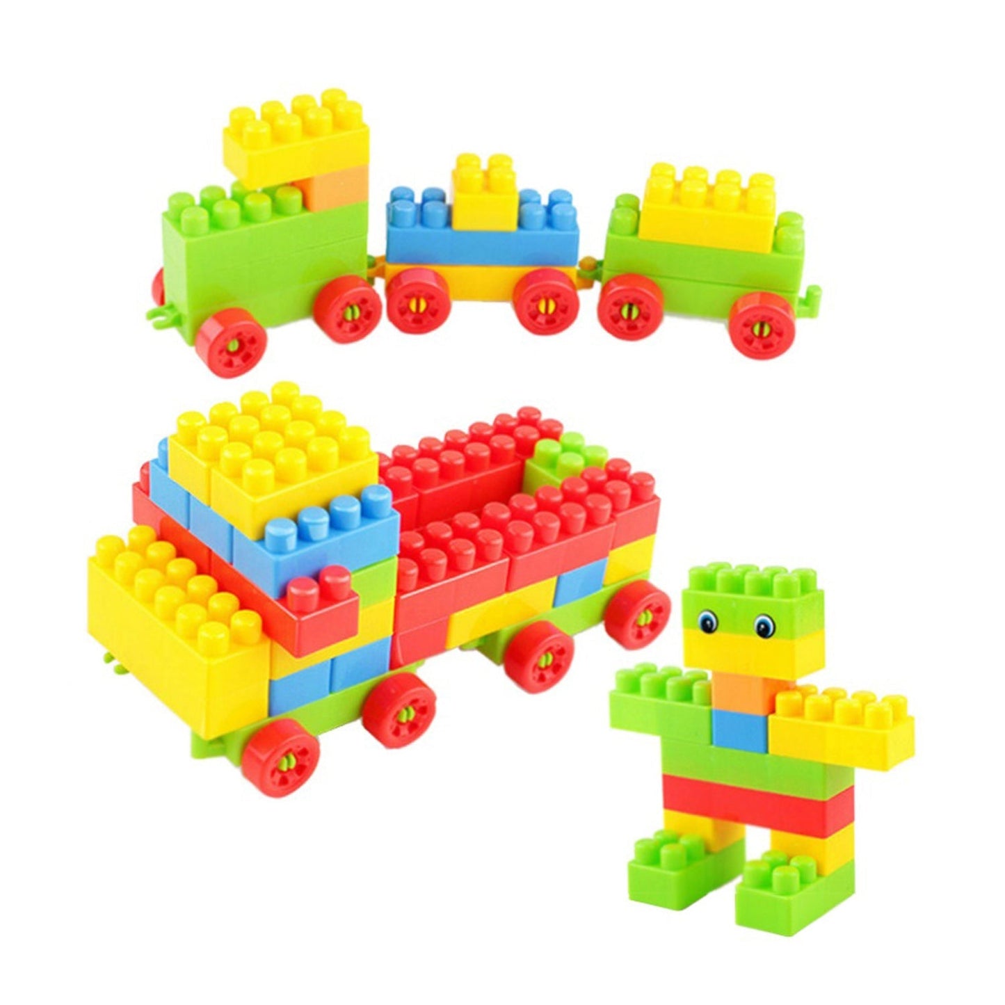60-Piece Multicolor Building Blocks Set