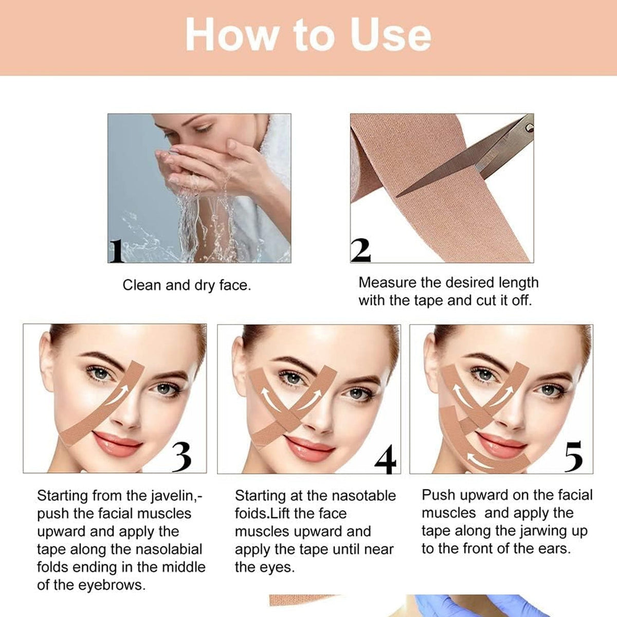 Face Lifting Myofascial Tightening Tape