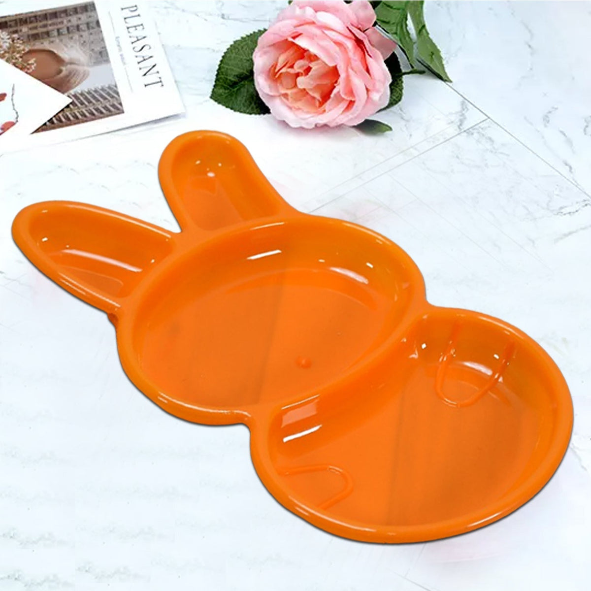 Rabbit Shape Kids Dish Set – 6 Pcs