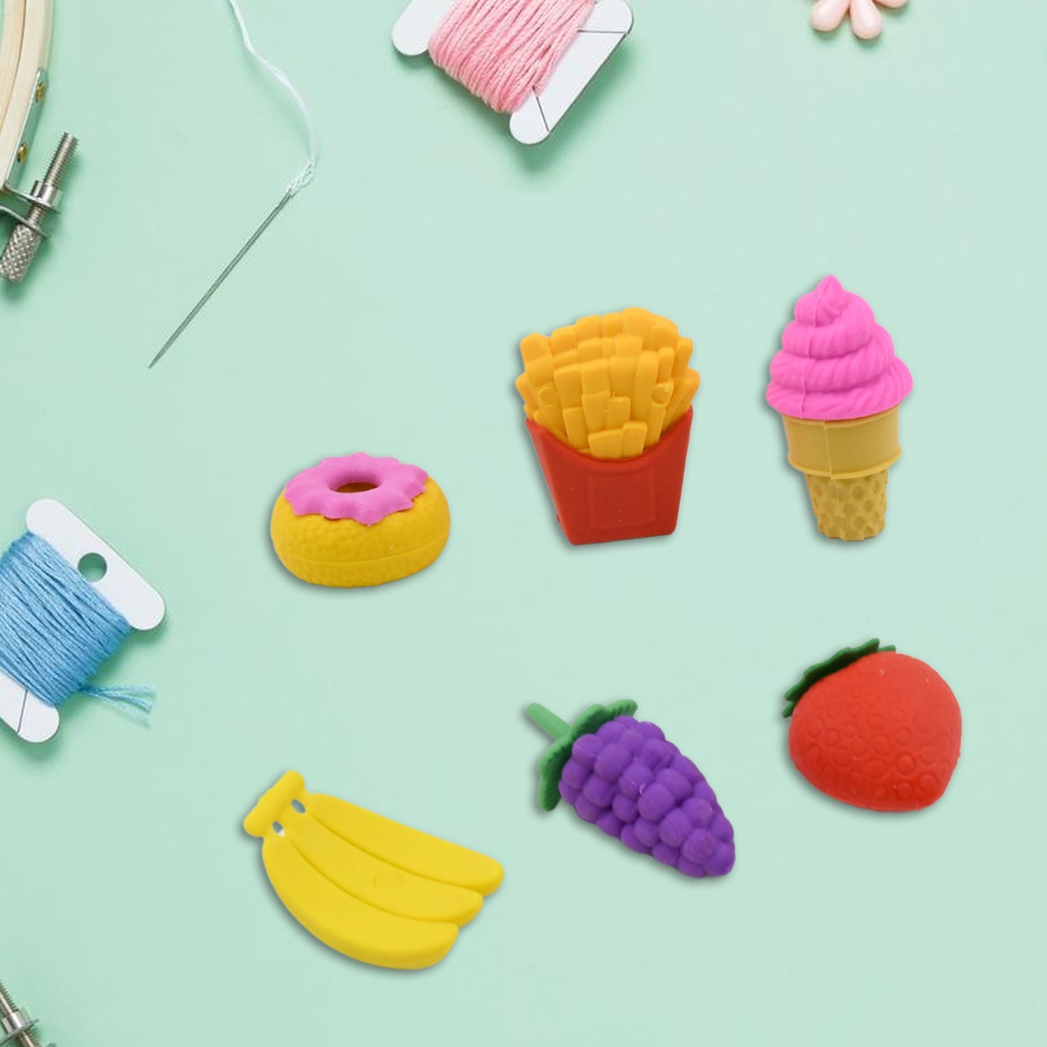 Fancy Food Colorful Erasers