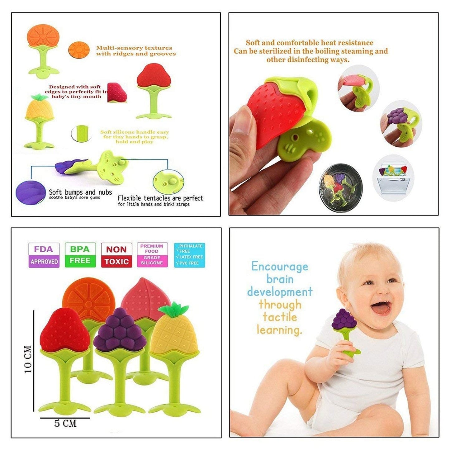 Silicone Fruit Shape Baby Teether