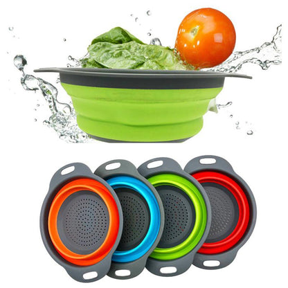 Foldable Round Silicone Strainer