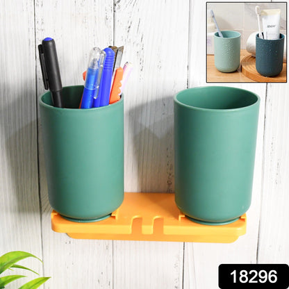 No-Drill Toothbrush Organizer