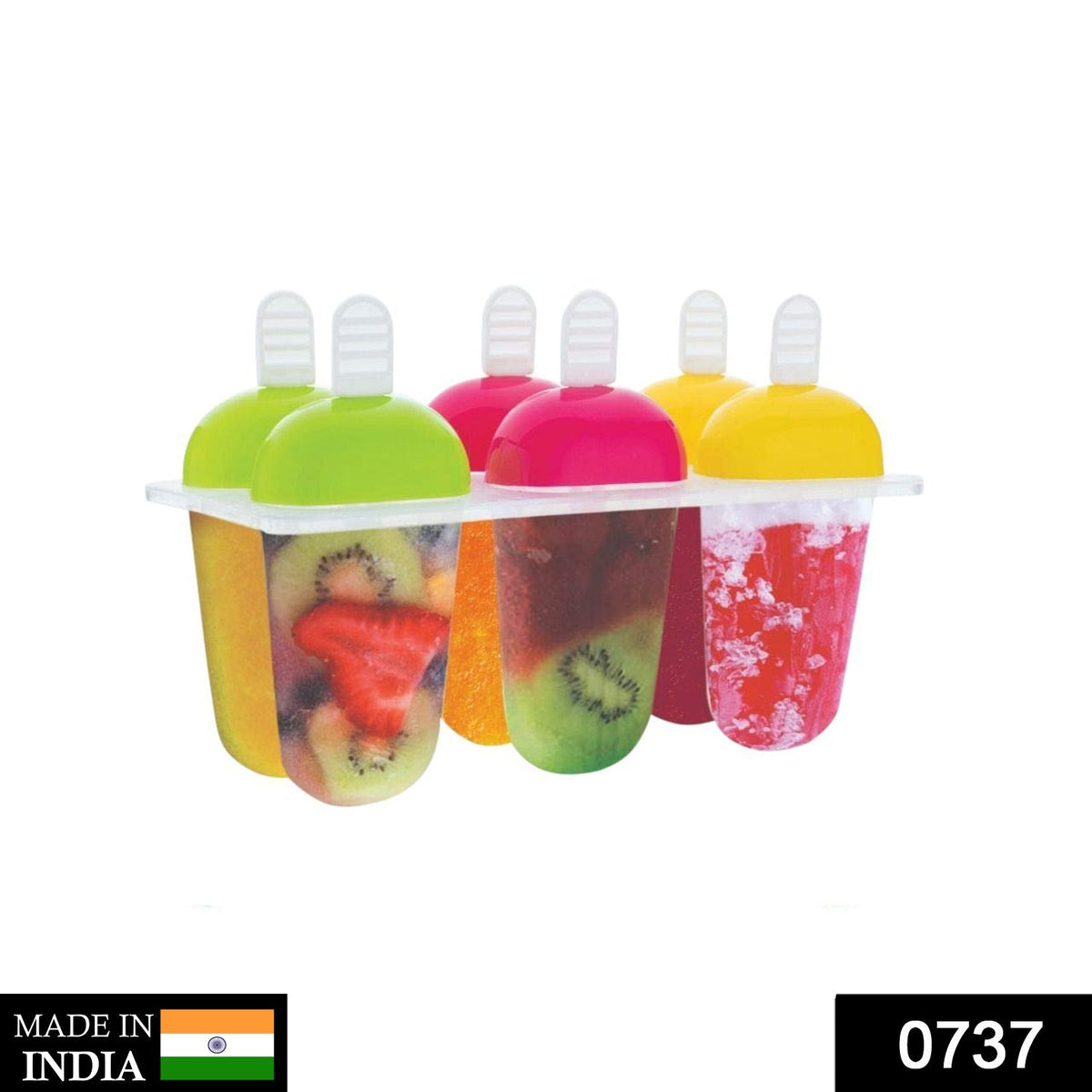 Multicolor Polypropylene Ice Mold Kulfi
