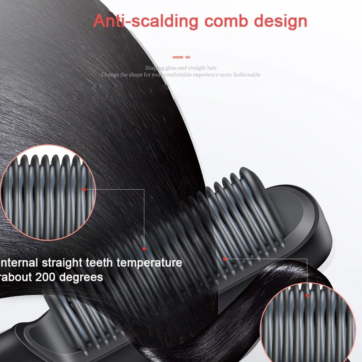 Hair Straightener Used While Massaging Head