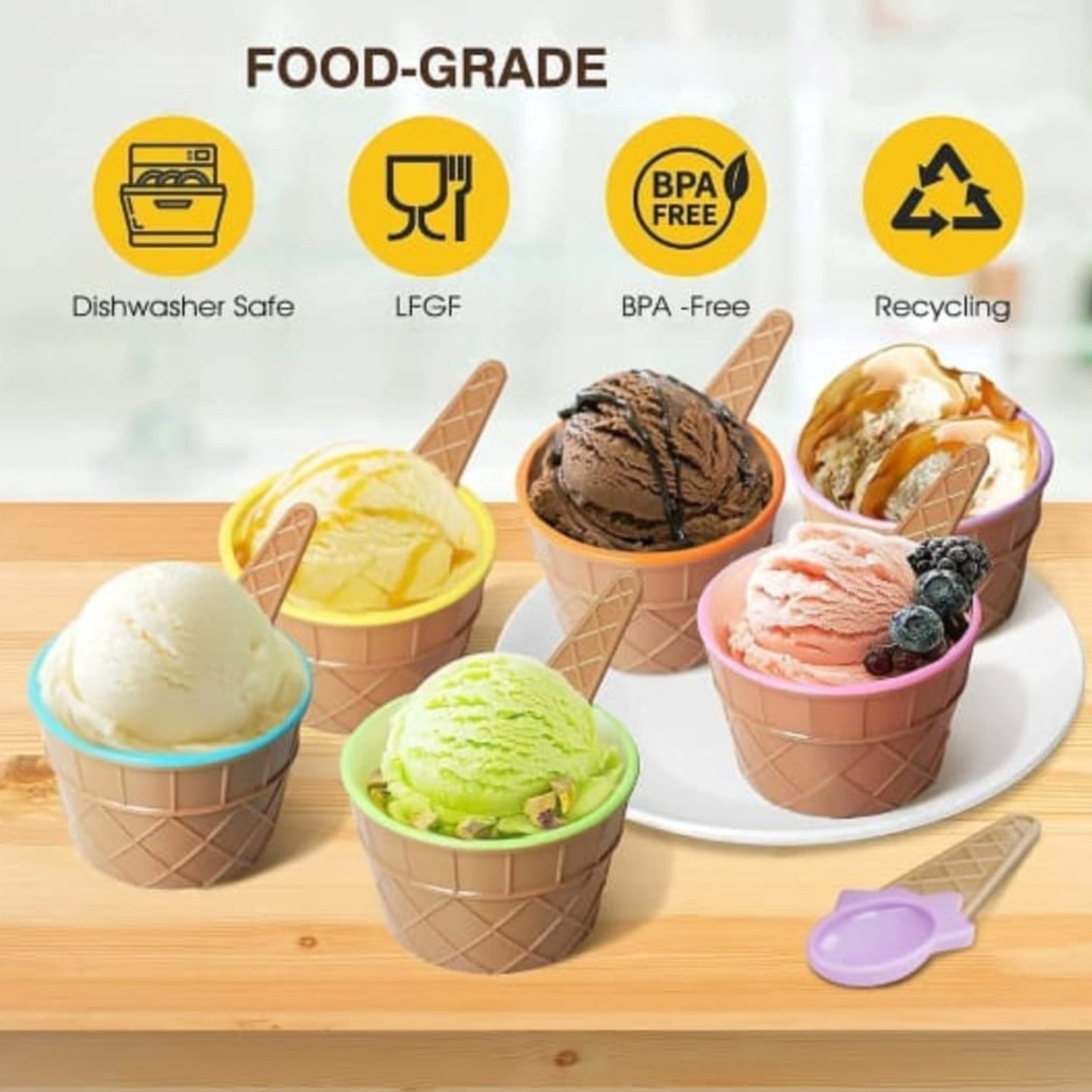 Waffle Cone Bowl Set