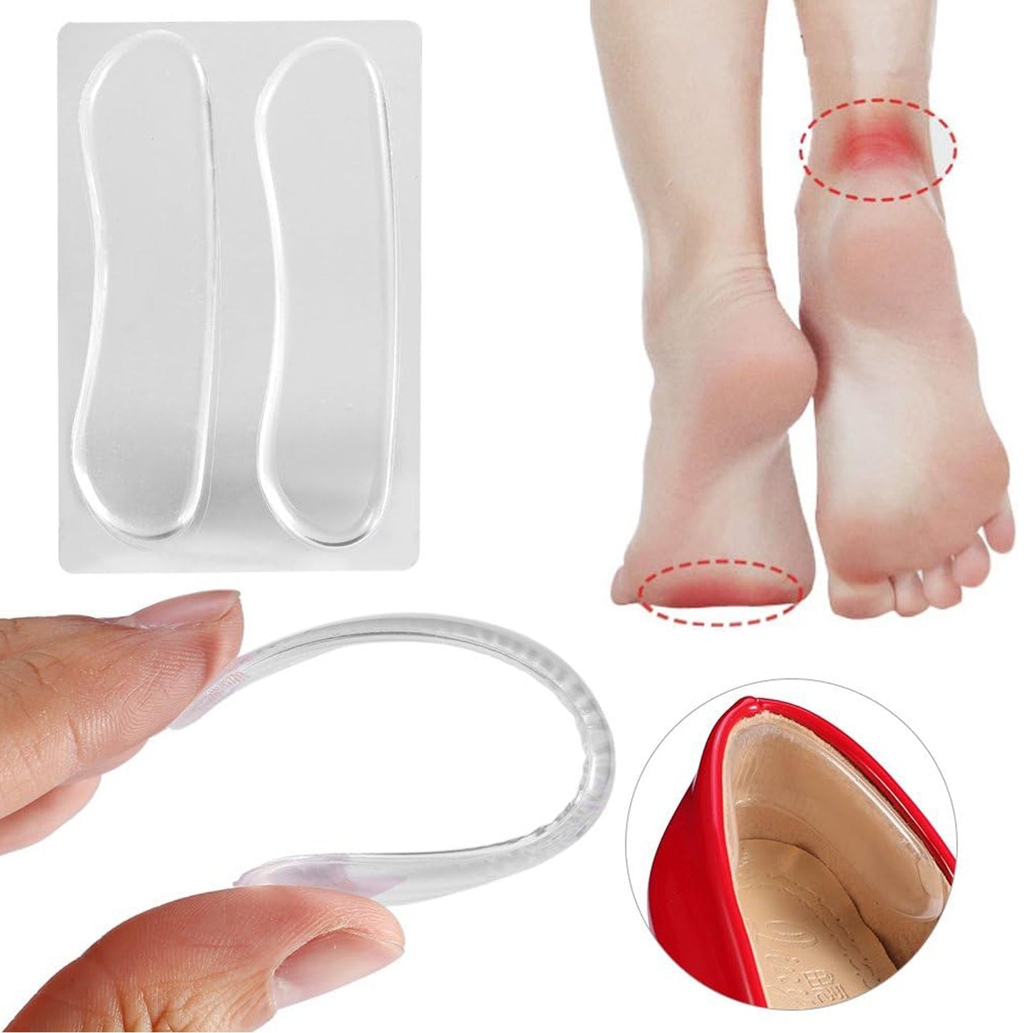 Fabric Heel Insoles Protector Pads