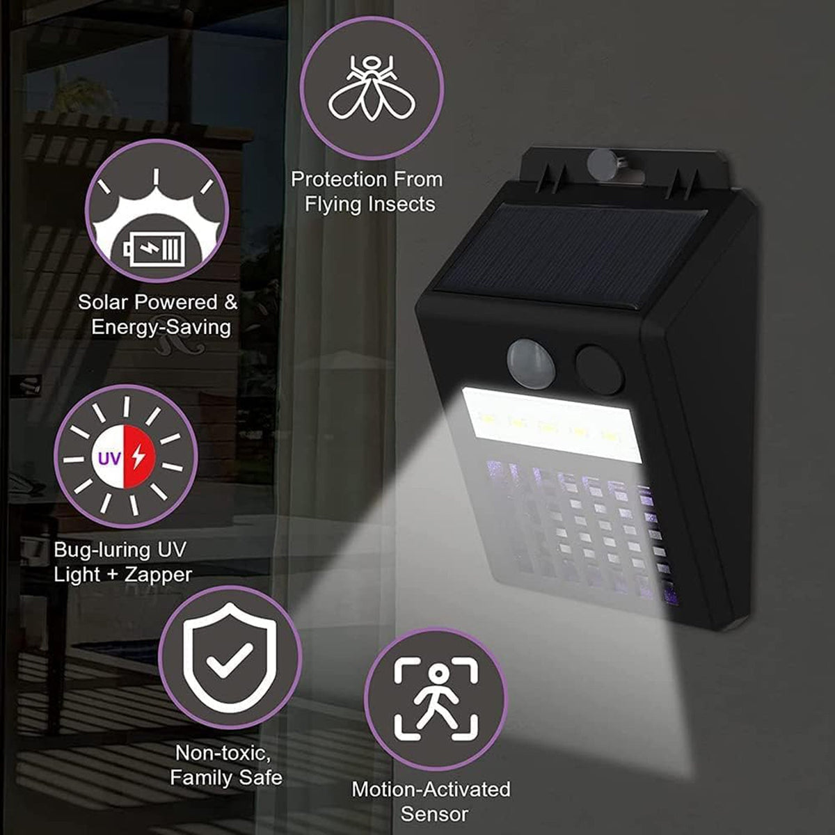 Solar Bug Zapper & Light