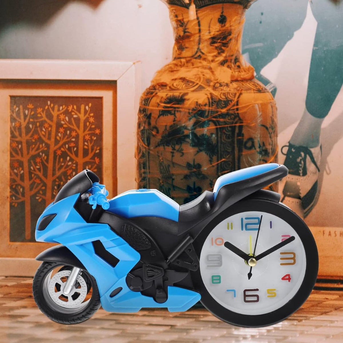 Fashioned Alarm Clock Novelty Retro Motorcycle