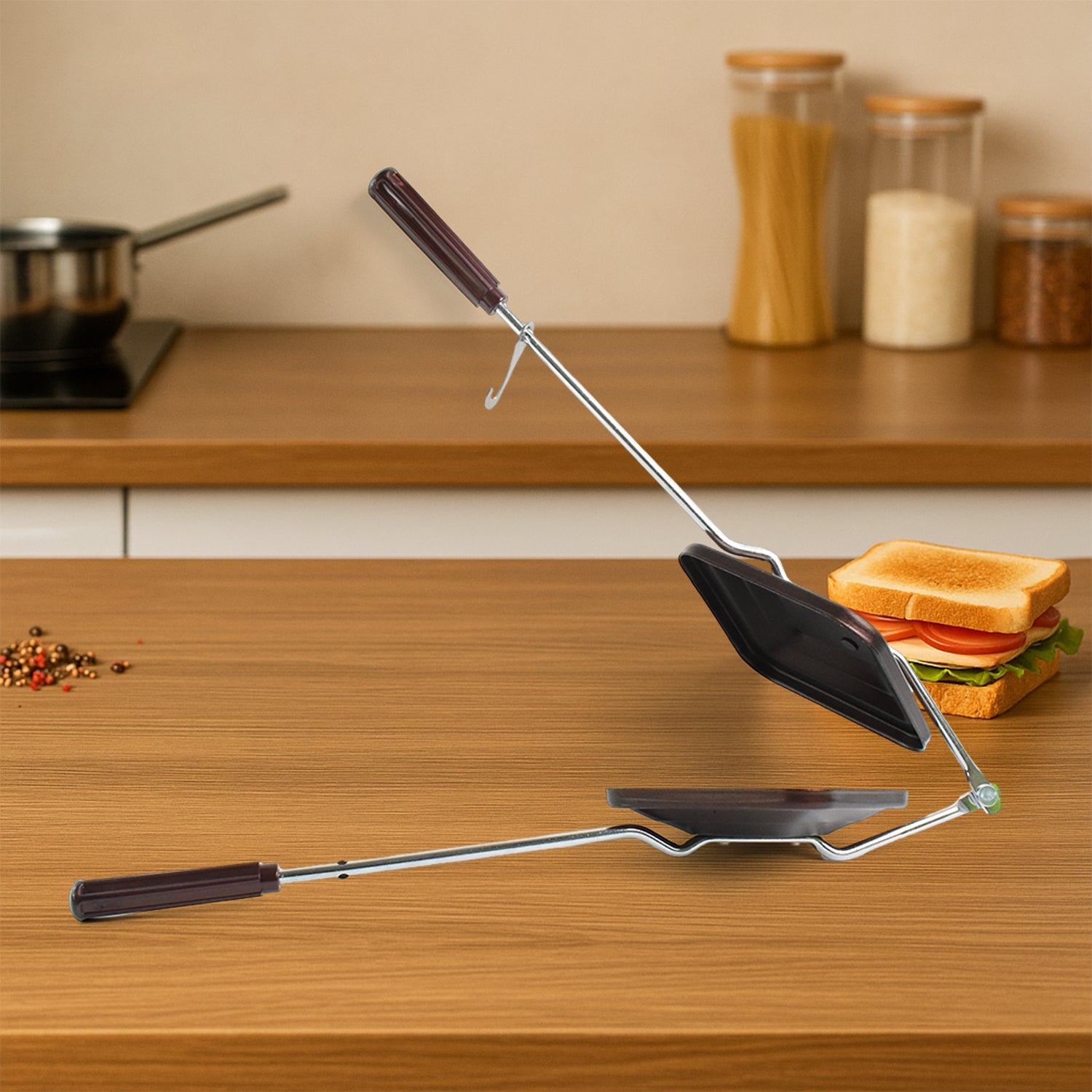 Flame-Based Sandwich Toaster