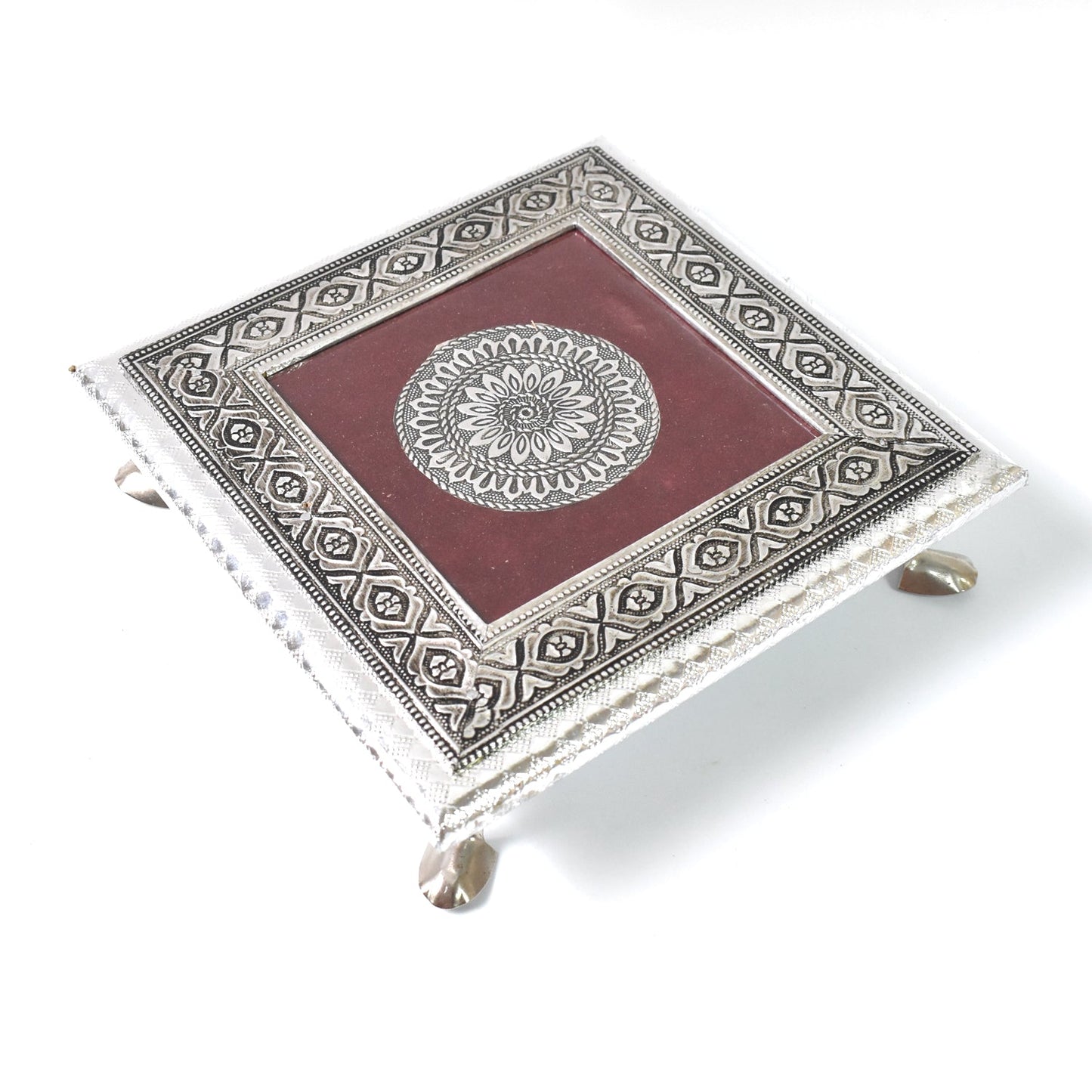 Silver - Square Pooja Chowki