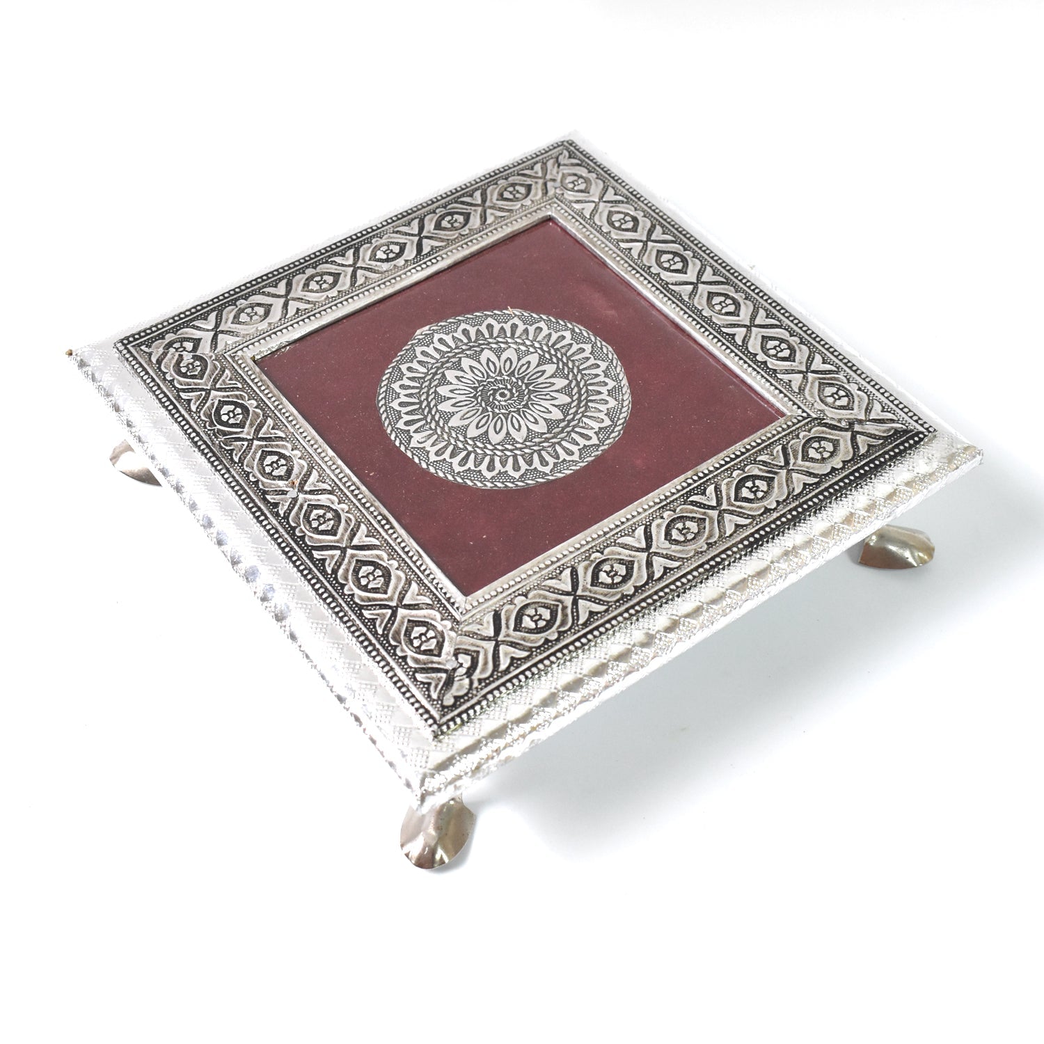 Silver - Square Pooja Chowki