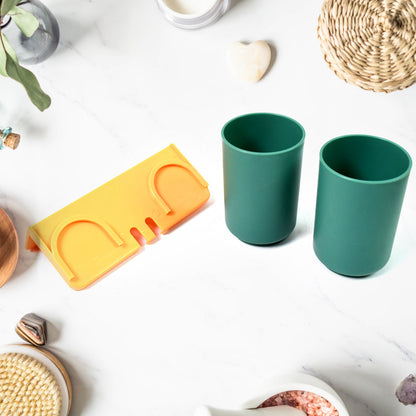 No-Drill Toothbrush Organizer