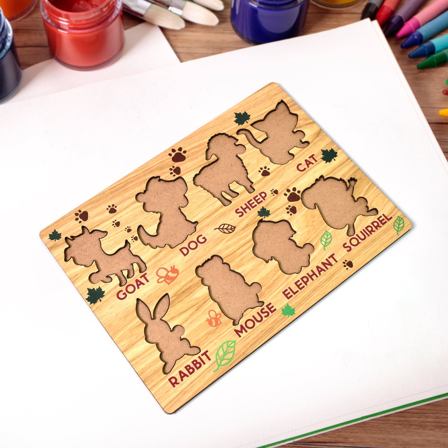 Wooden Animal Puzzle Board