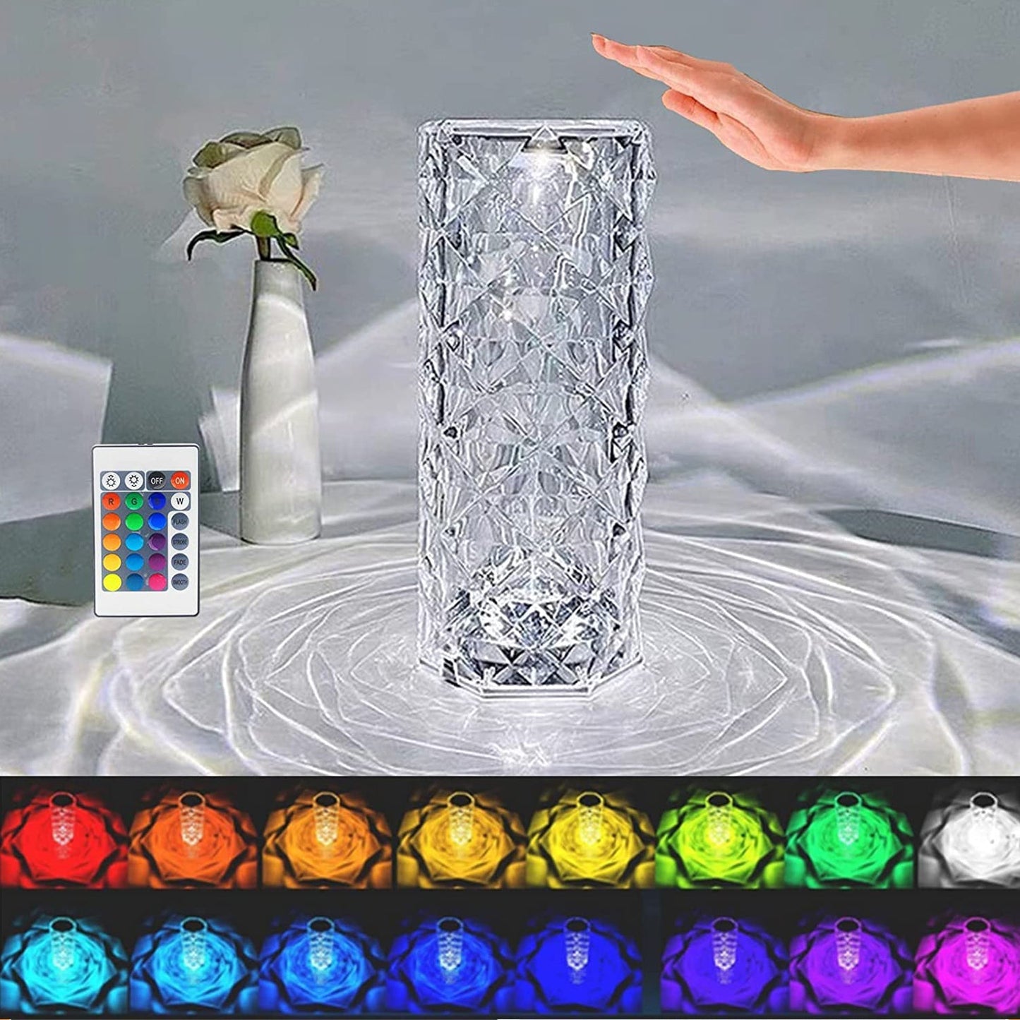 Crystal Rose Lamp