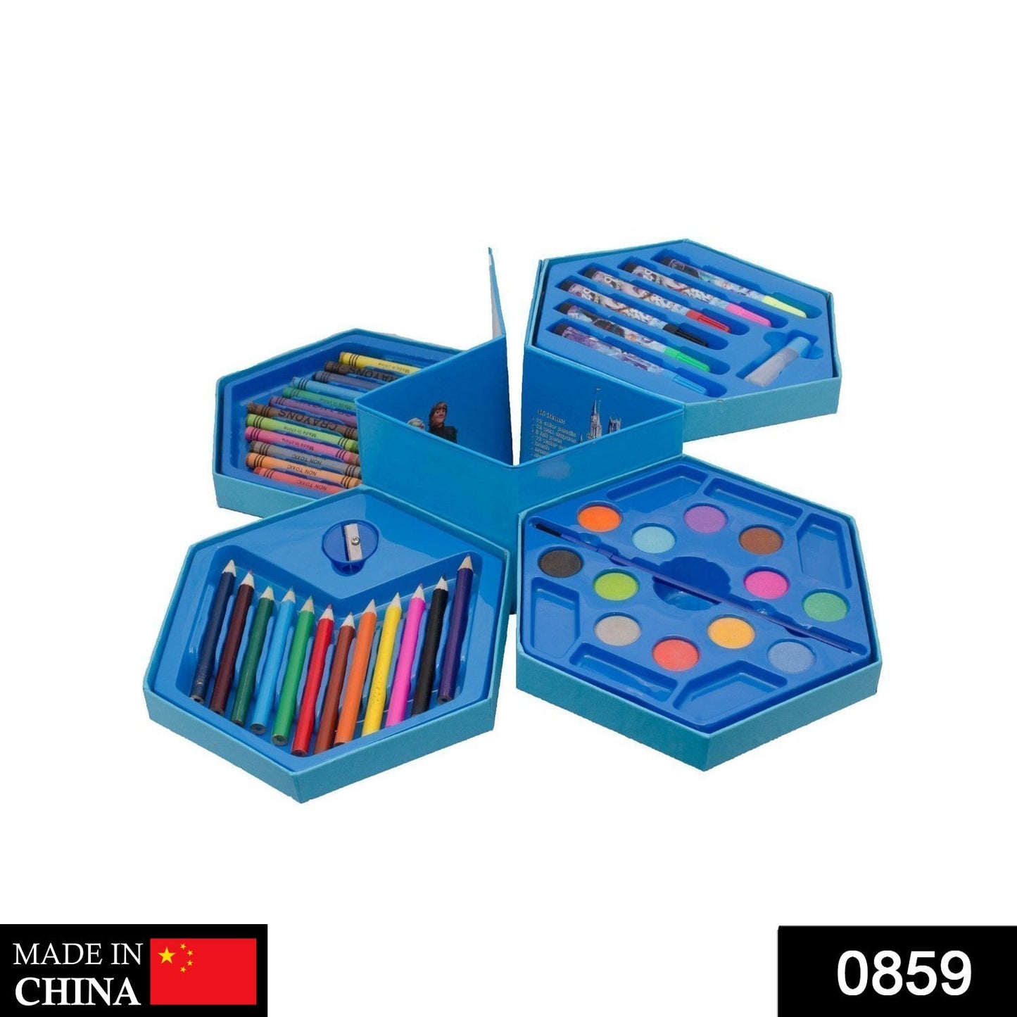 46 Pcs Plastic Art Colour Set