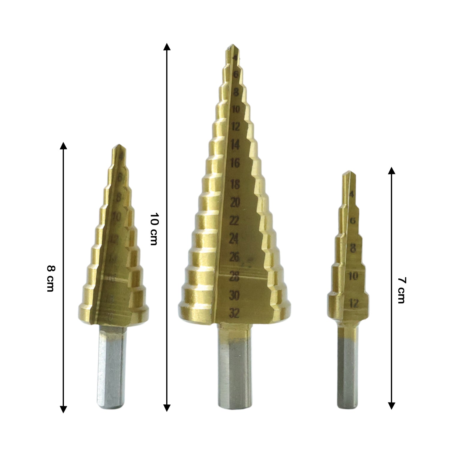 Titanium Step Drill Bit Set