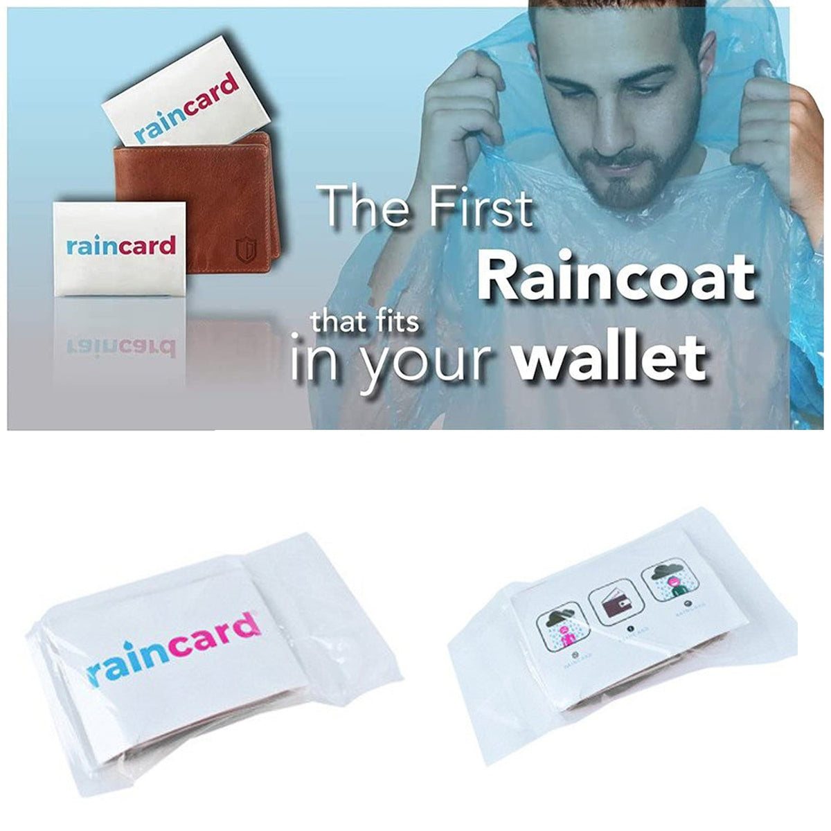 Wallet-Sized Emergency Raincoat