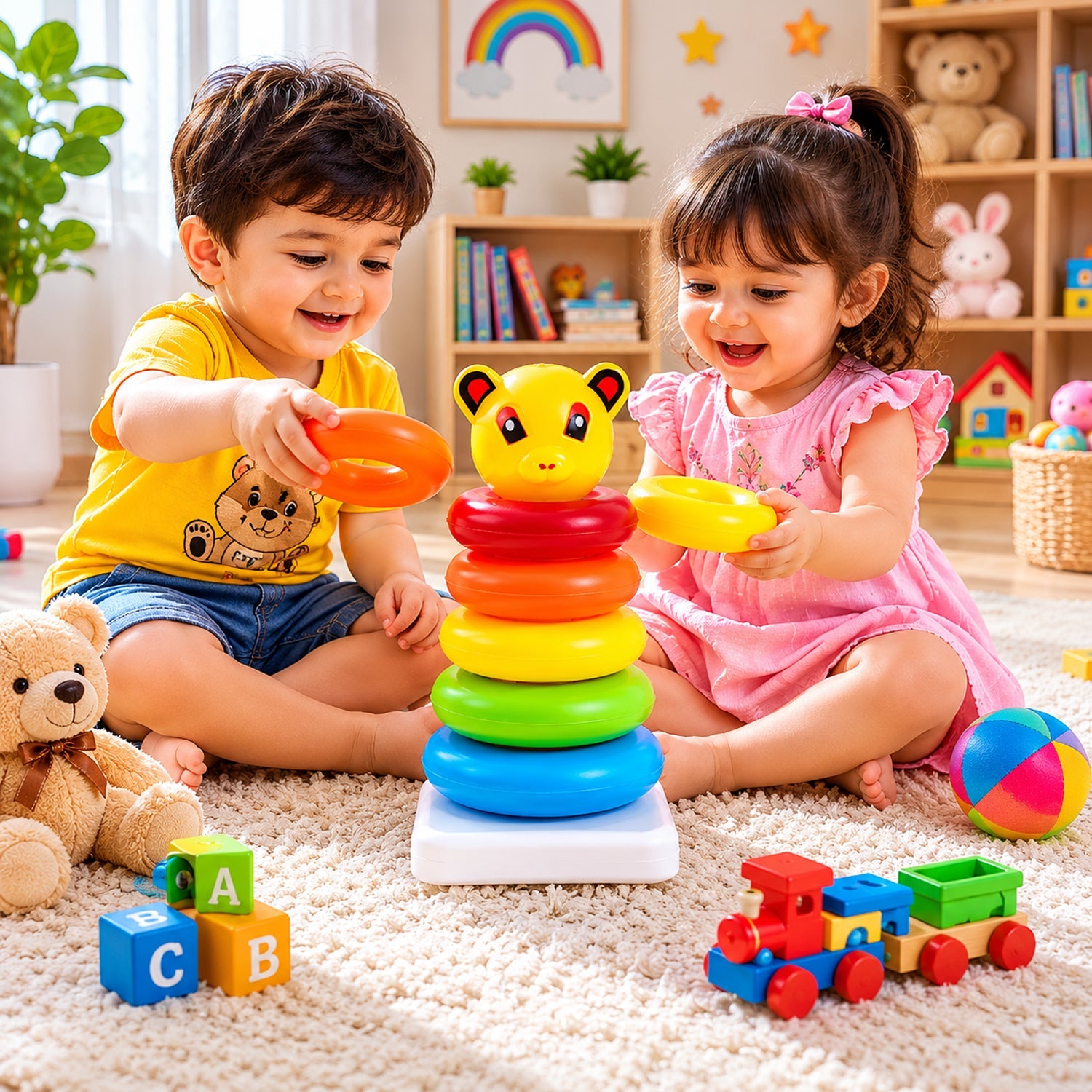 Teddy Stacking Ring Toy
