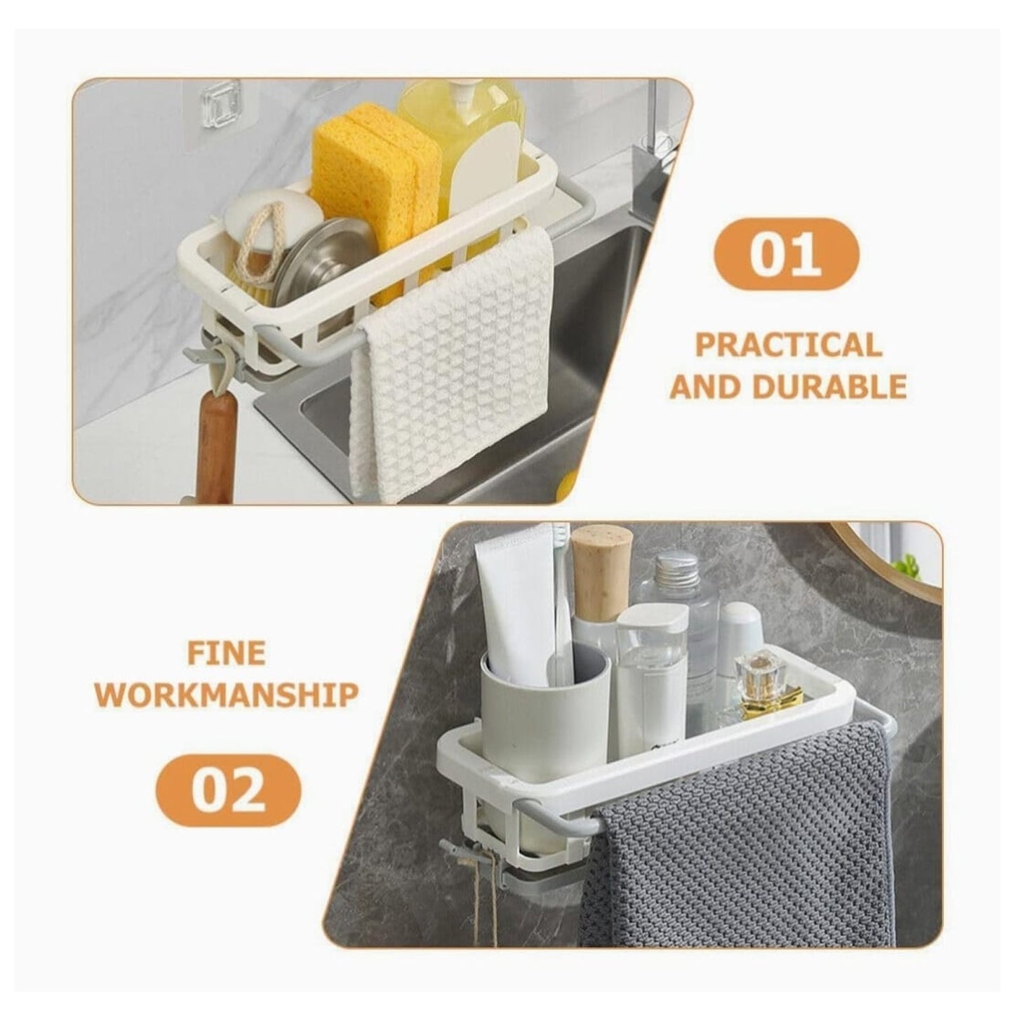 Retractable Sink Organizer Rack