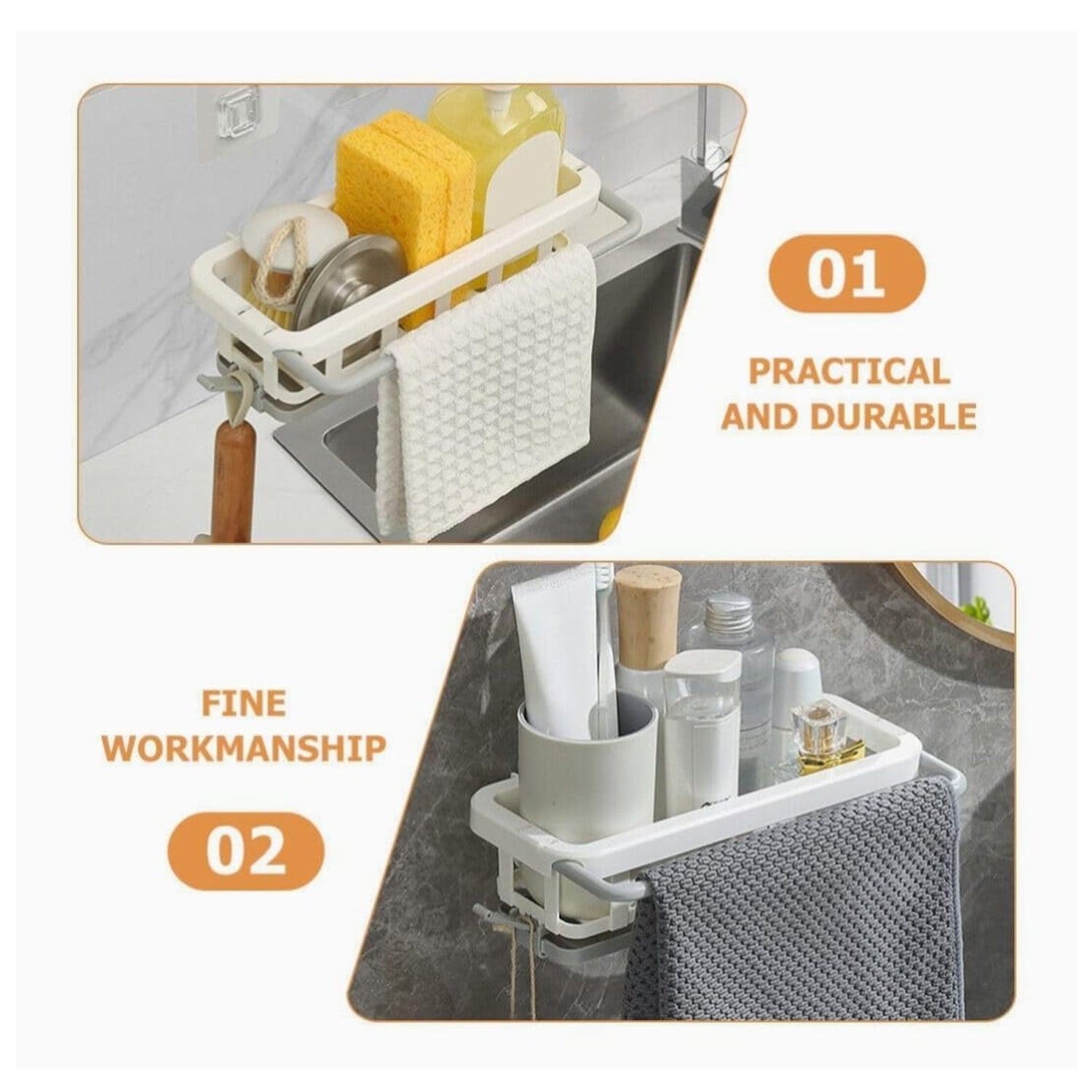 Retractable Sink Organizer Rack