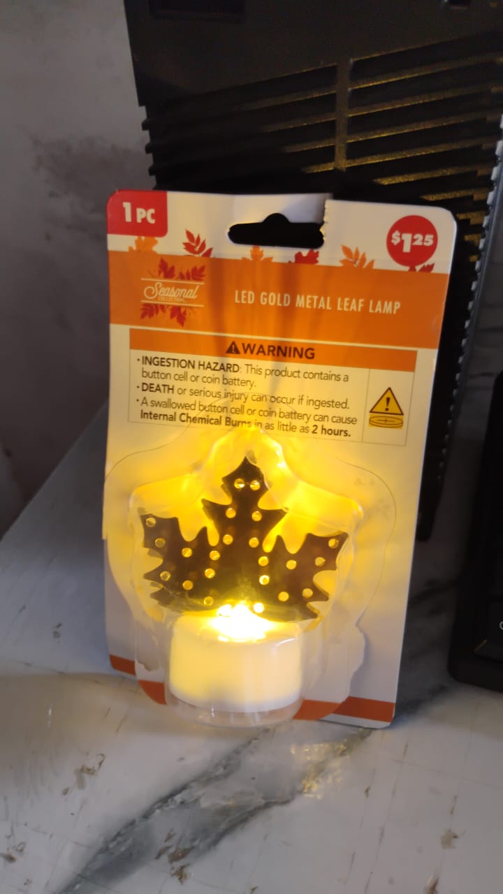 Gold Leaf LED Diya