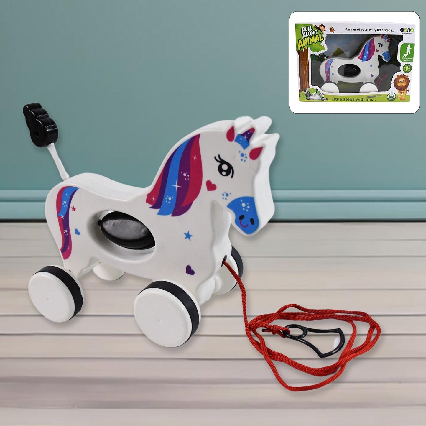 Unicorn Pull Along Toy