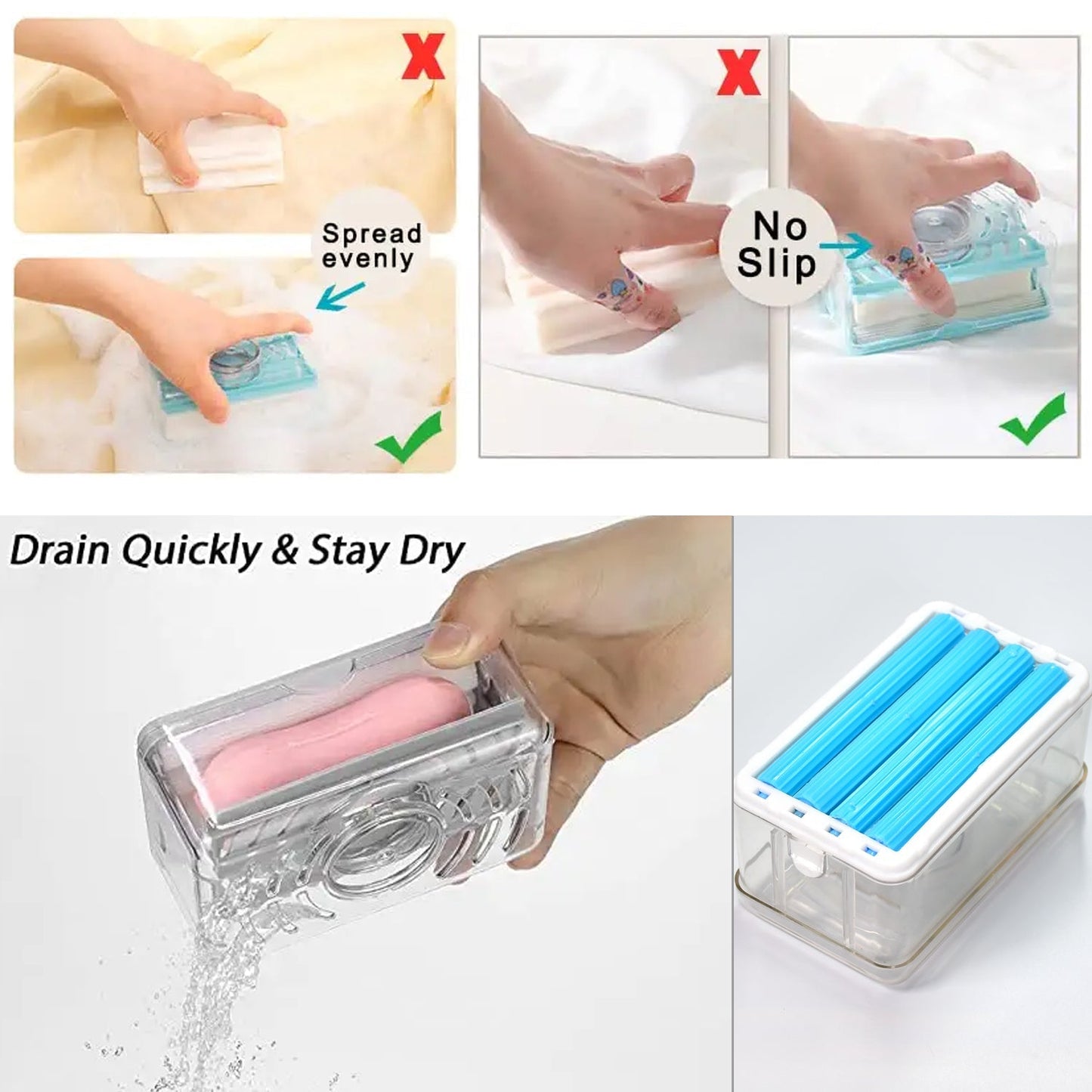 2-in-1 Portable Soap Dish & Dispenser