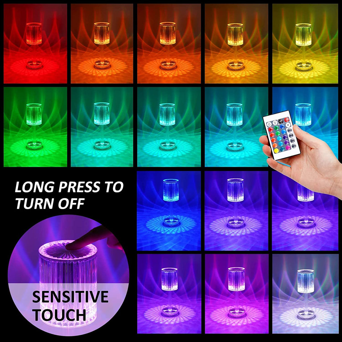 Crystal Touch Table Lamp