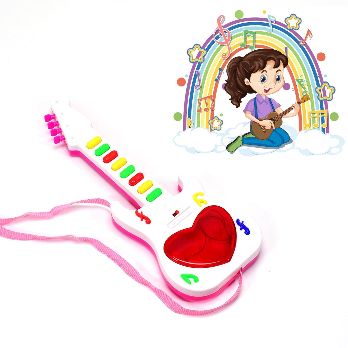 Battery Operated Musical Instruments Mini Guitar