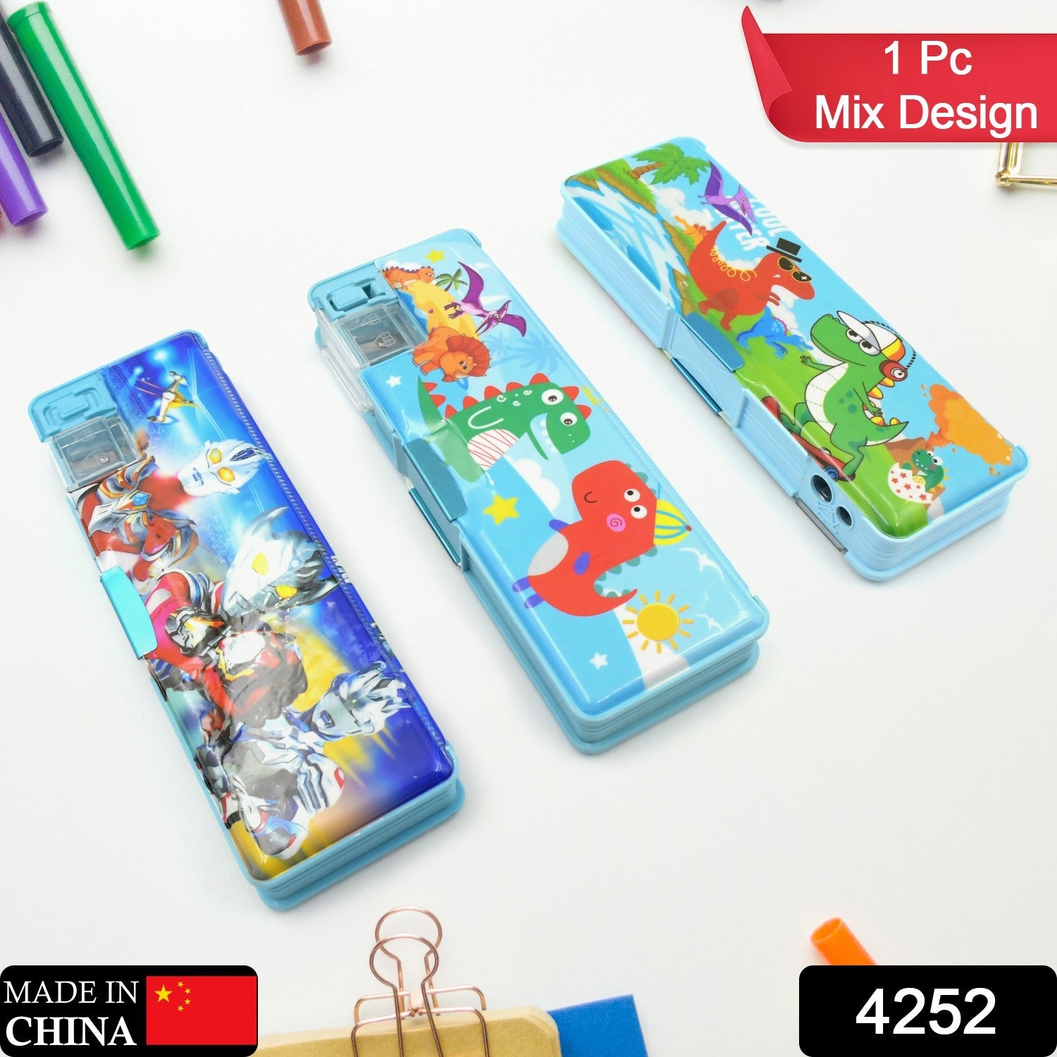 Cartoon Double-Deck Pencil Case