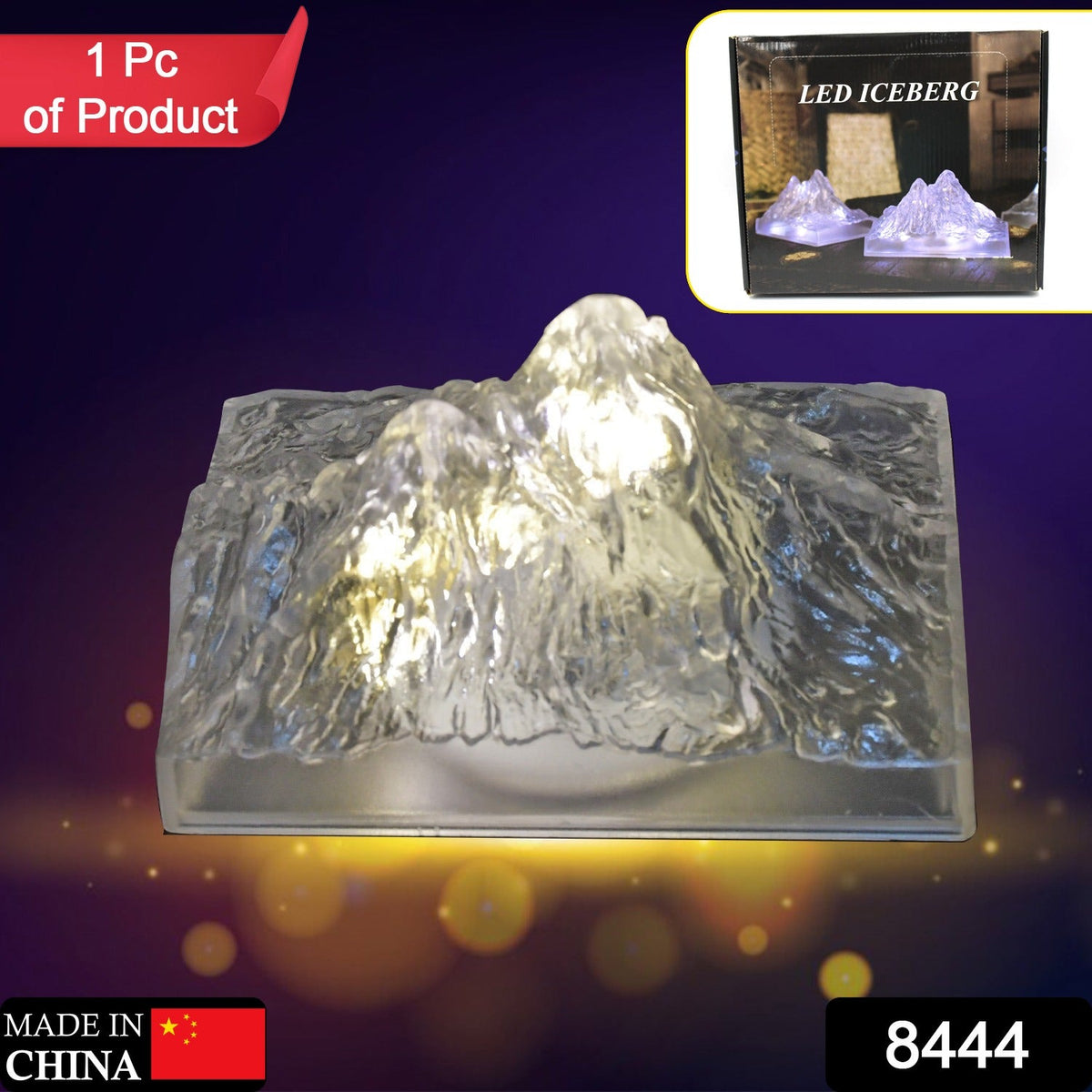 Plastic Iceberg Night Light (Moq - 12 Pc)