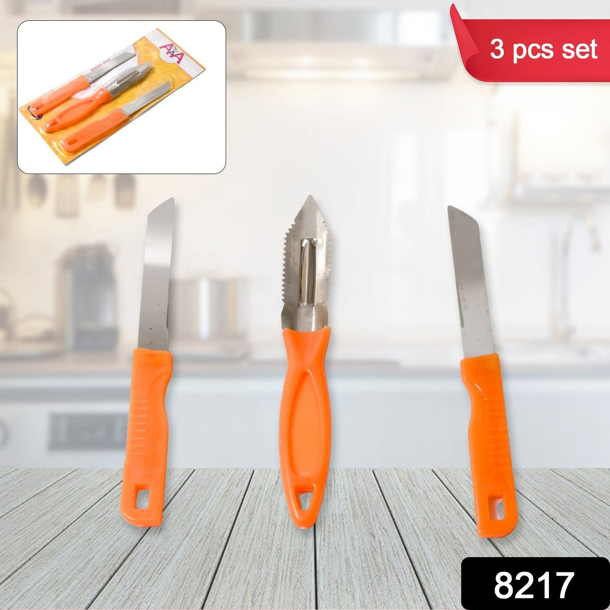 3-in-1 Stainless Steel Kitchen Knife Set